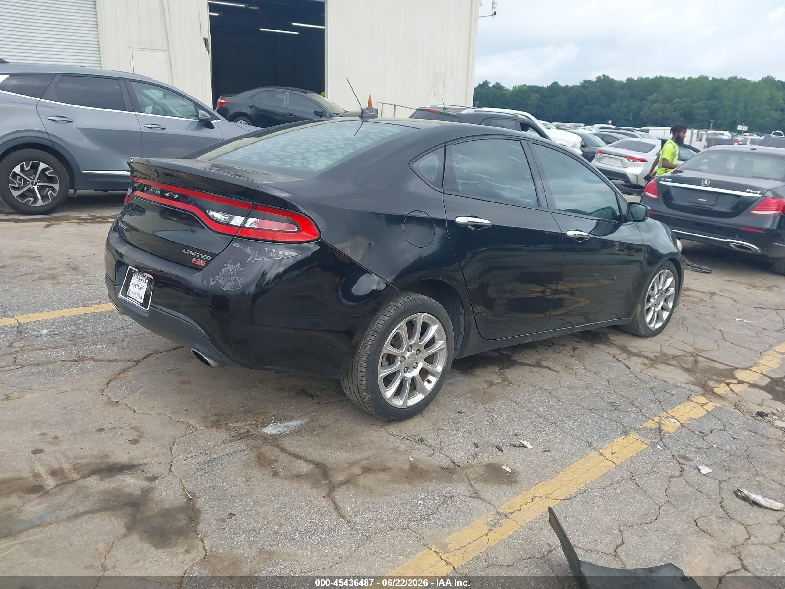 2013 Dodge Dart Limited Black vin: 1C3CDFCH1DD293299