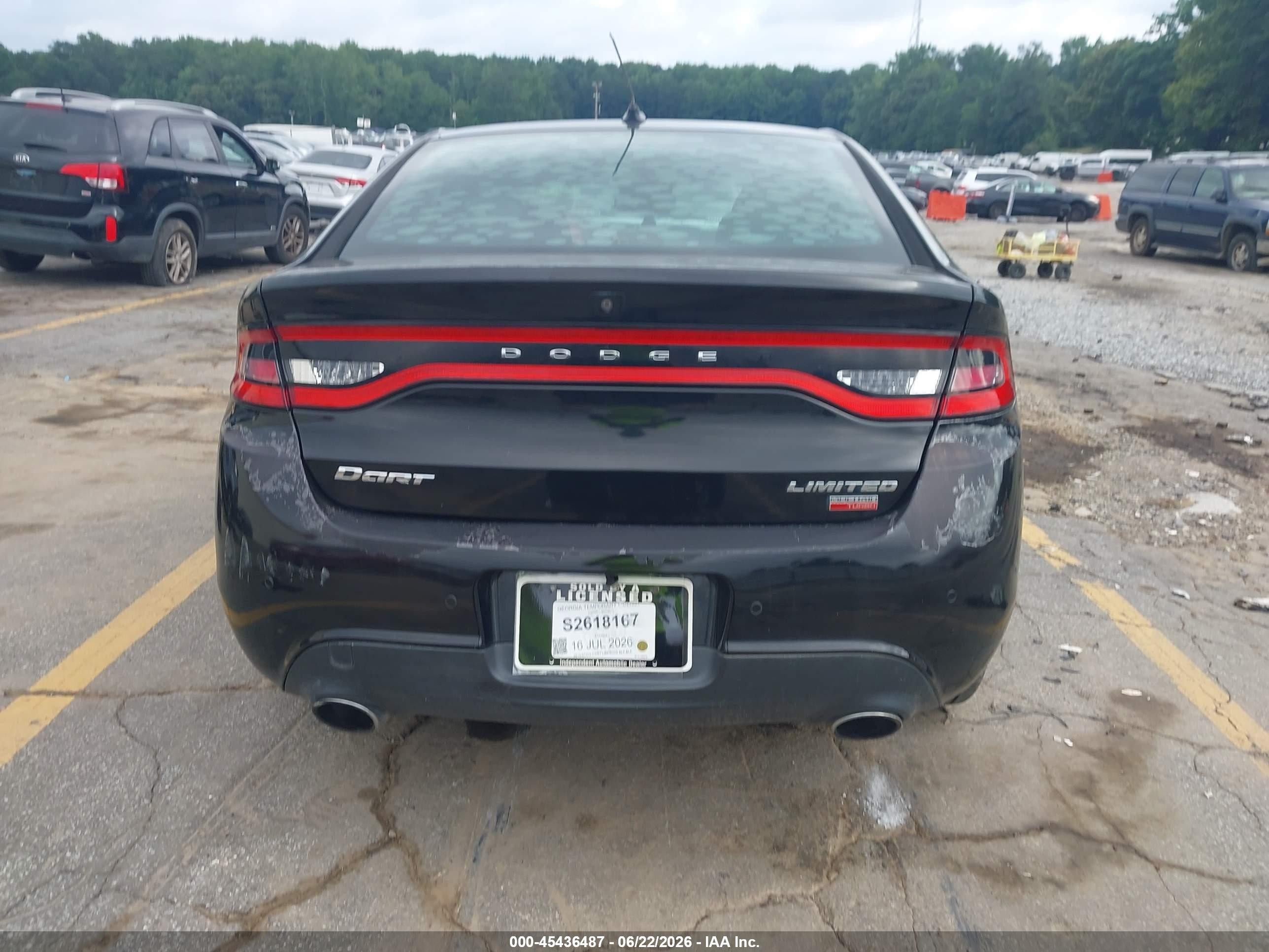 2013 Dodge Dart Limited Black vin: 1C3CDFCH1DD293299