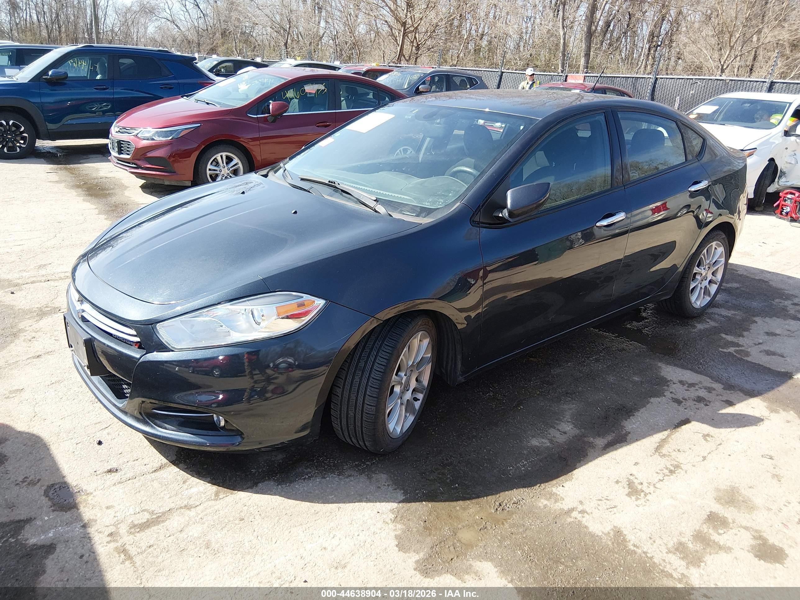2013 Dodge Dart Limited Gray vin: 1C3CDFCH2DD319506