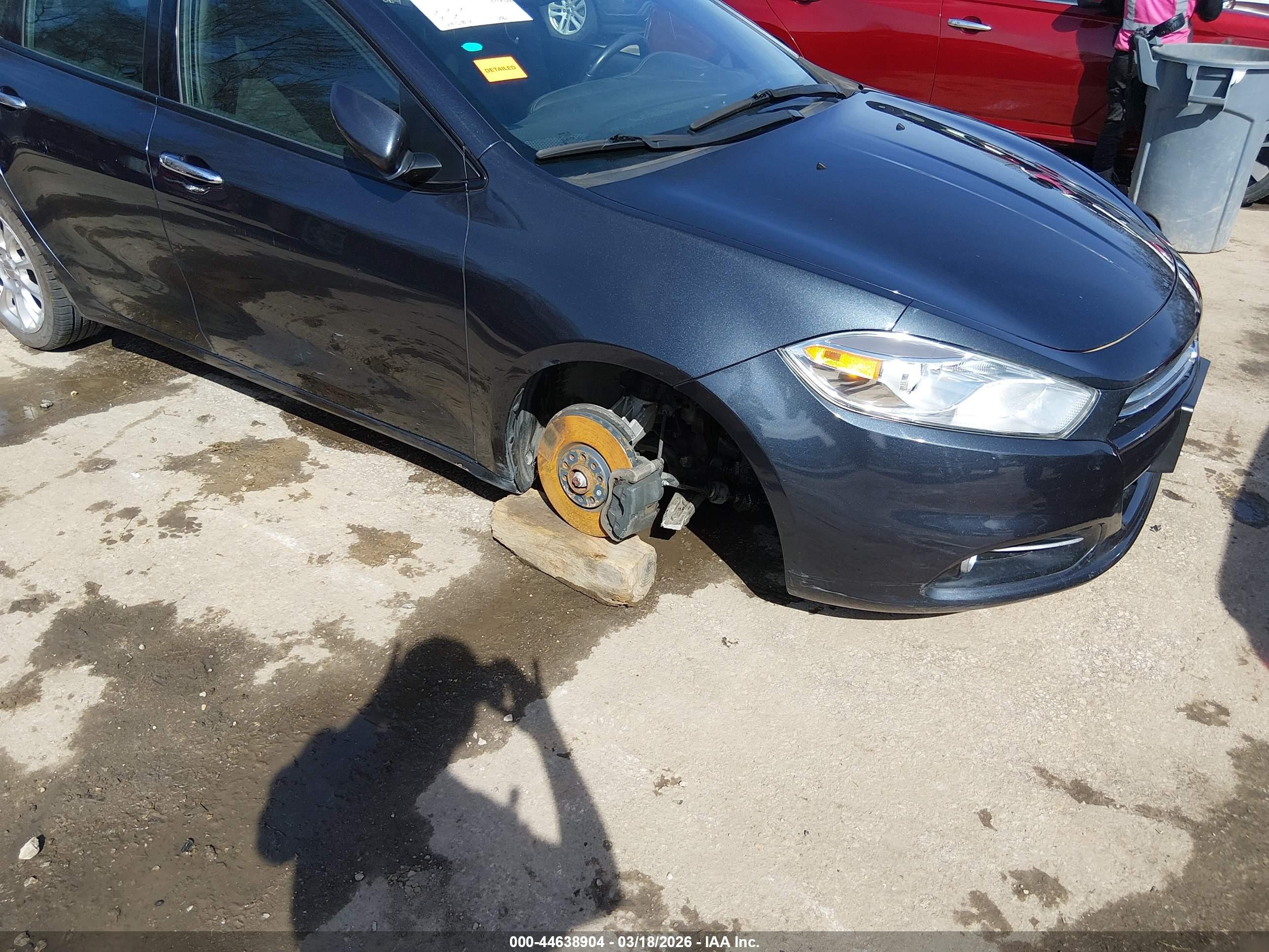 2013 Dodge Dart Limited Gray vin: 1C3CDFCH2DD319506