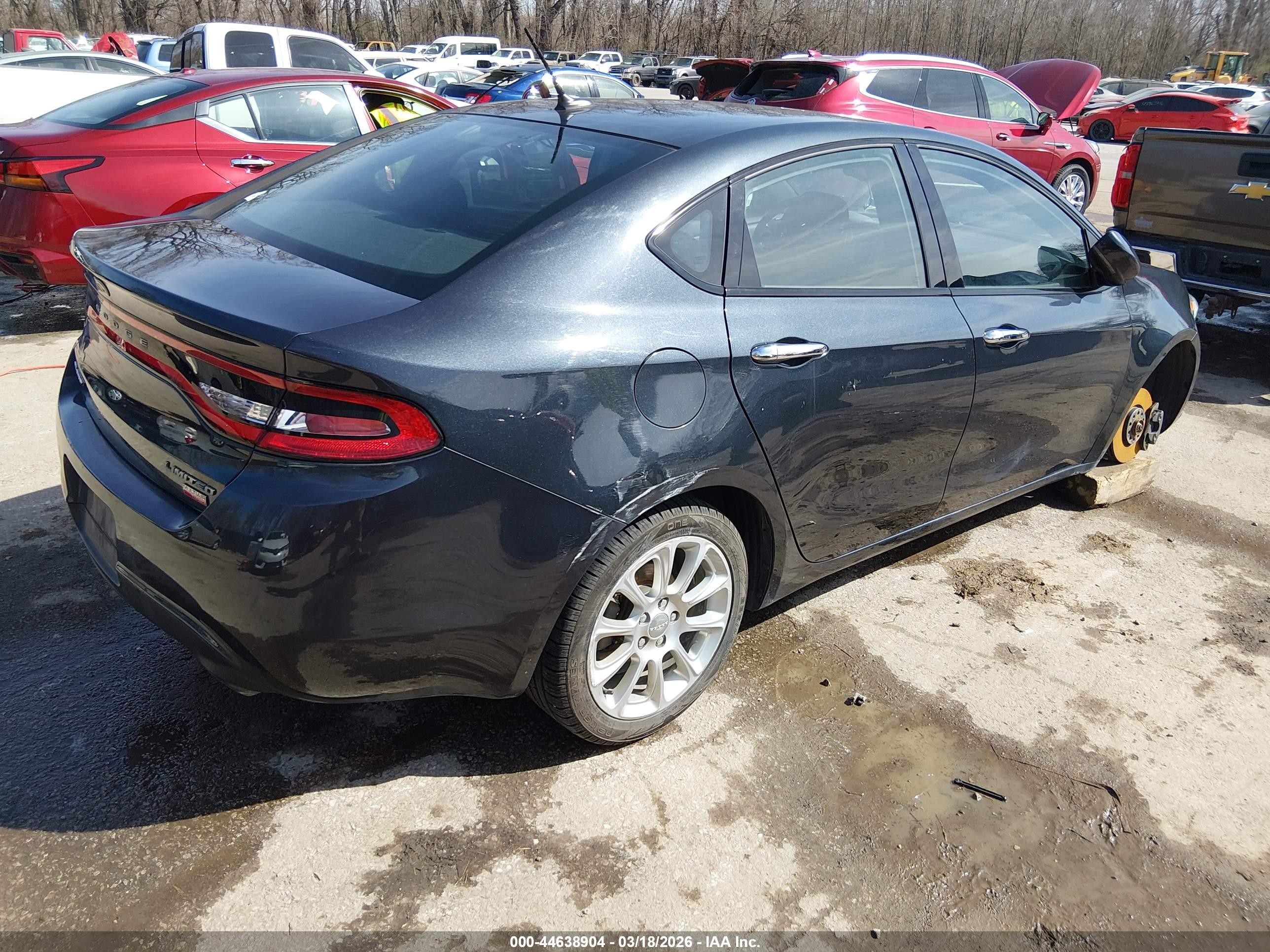 2013 Dodge Dart Limited Gray vin: 1C3CDFCH2DD319506