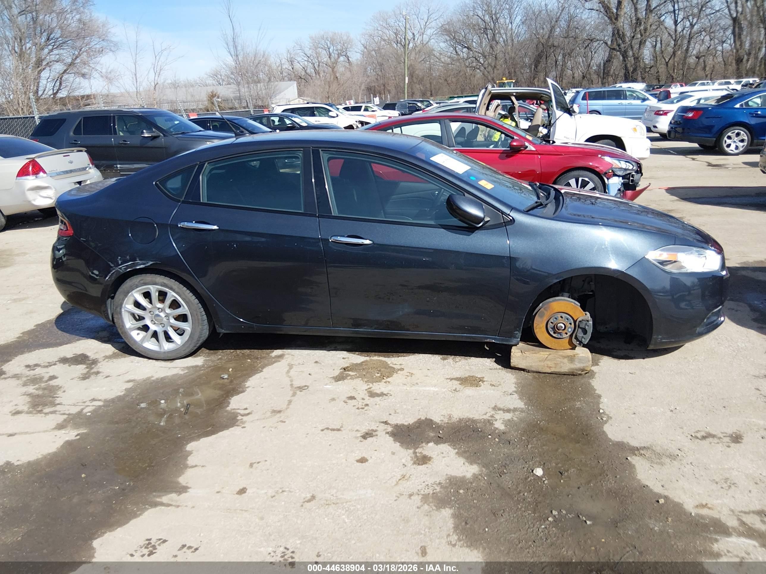 2013 Dodge Dart Limited Gray vin: 1C3CDFCH2DD319506