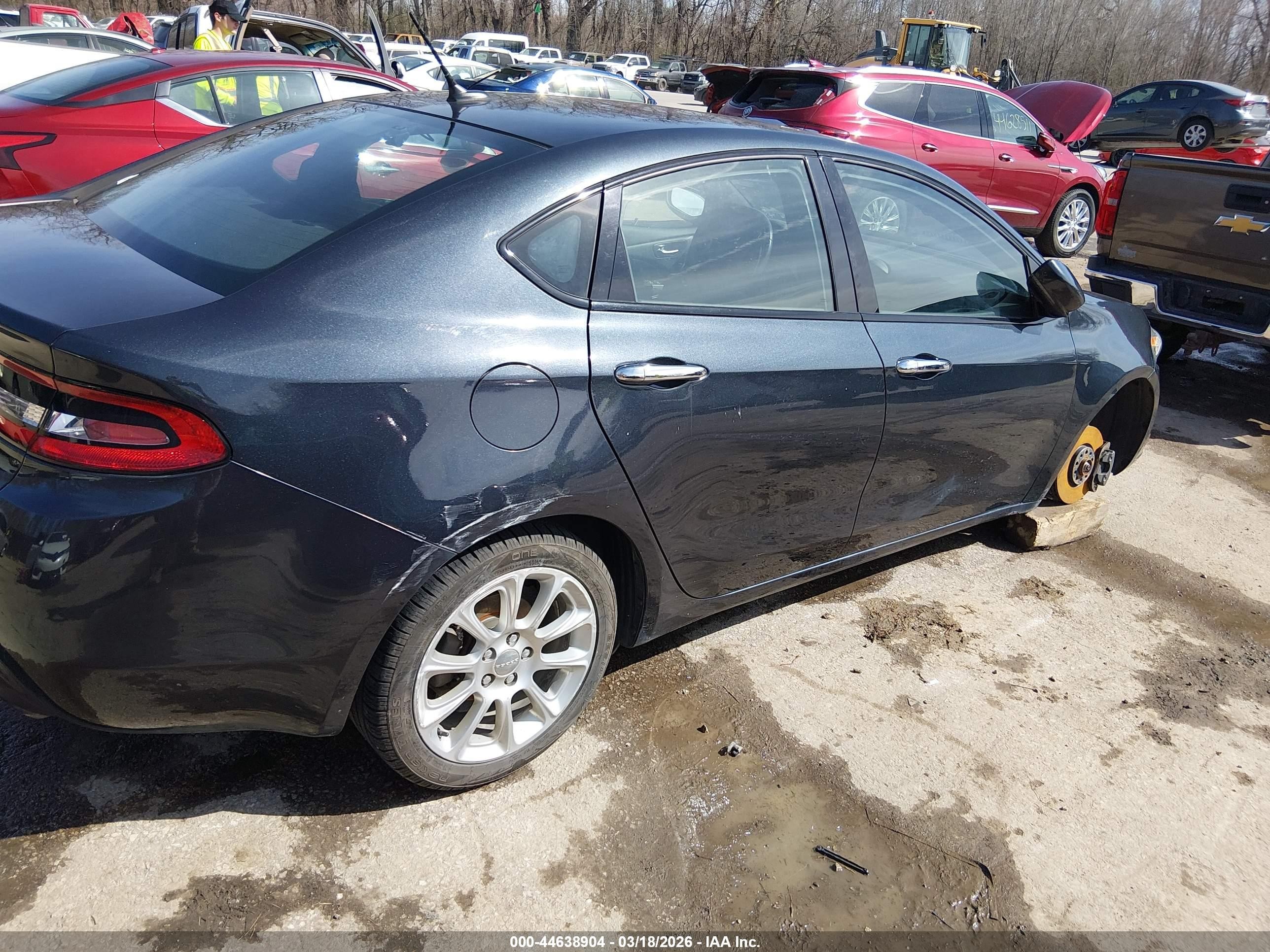 2013 Dodge Dart Limited Gray vin: 1C3CDFCH2DD319506