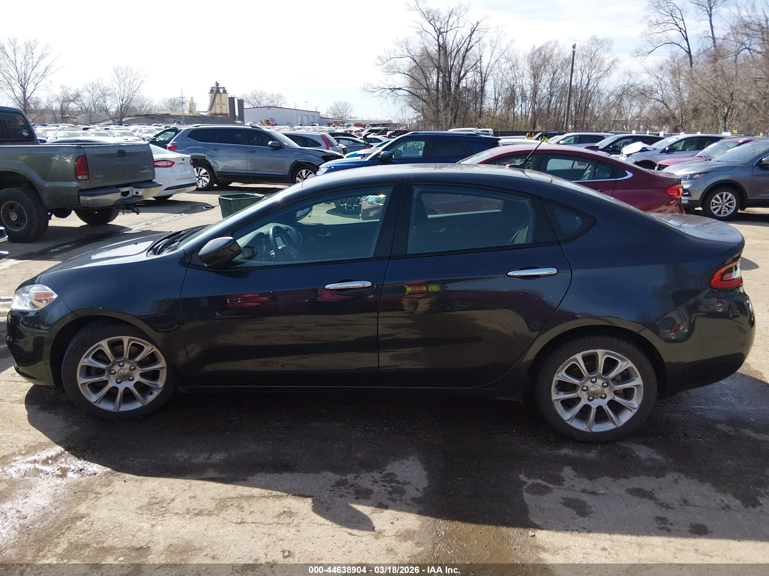2013 Dodge Dart Limited Gray vin: 1C3CDFCH2DD319506