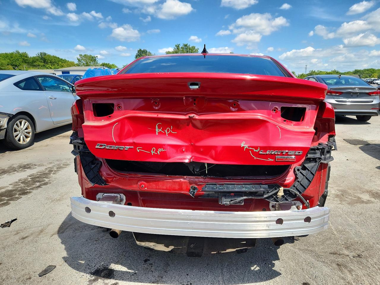 2013 Dodge Dart Limited Red vin: 1C3CDFCH5DD294178