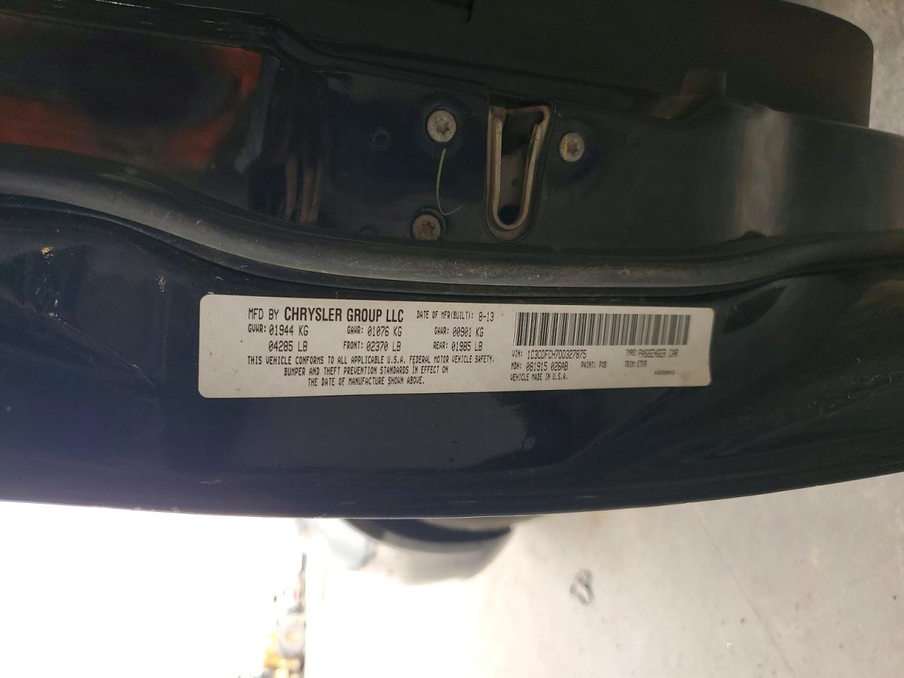 2013 Dodge Dart Limited Black vin: 1C3CDFCH7DD327875