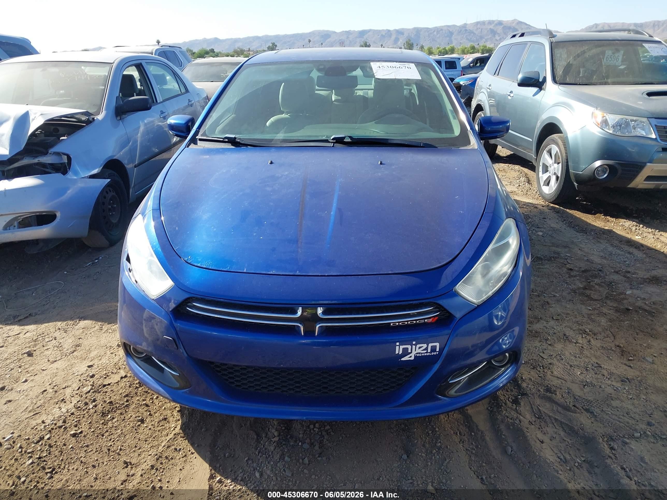 2013 Dodge Dart Limited Blue vin: 1C3CDFCH9DD131713