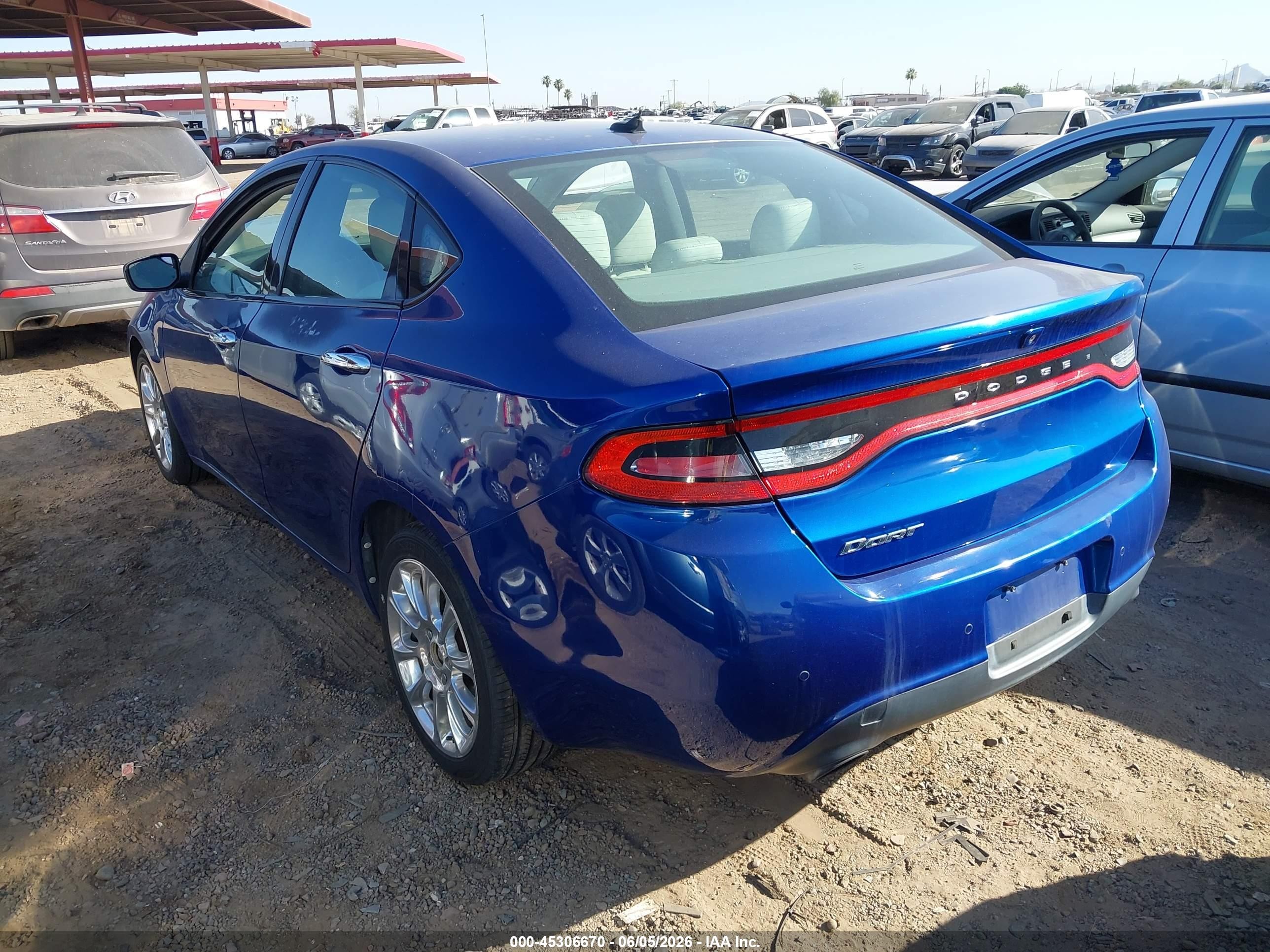 2013 Dodge Dart Limited Blue vin: 1C3CDFCH9DD131713