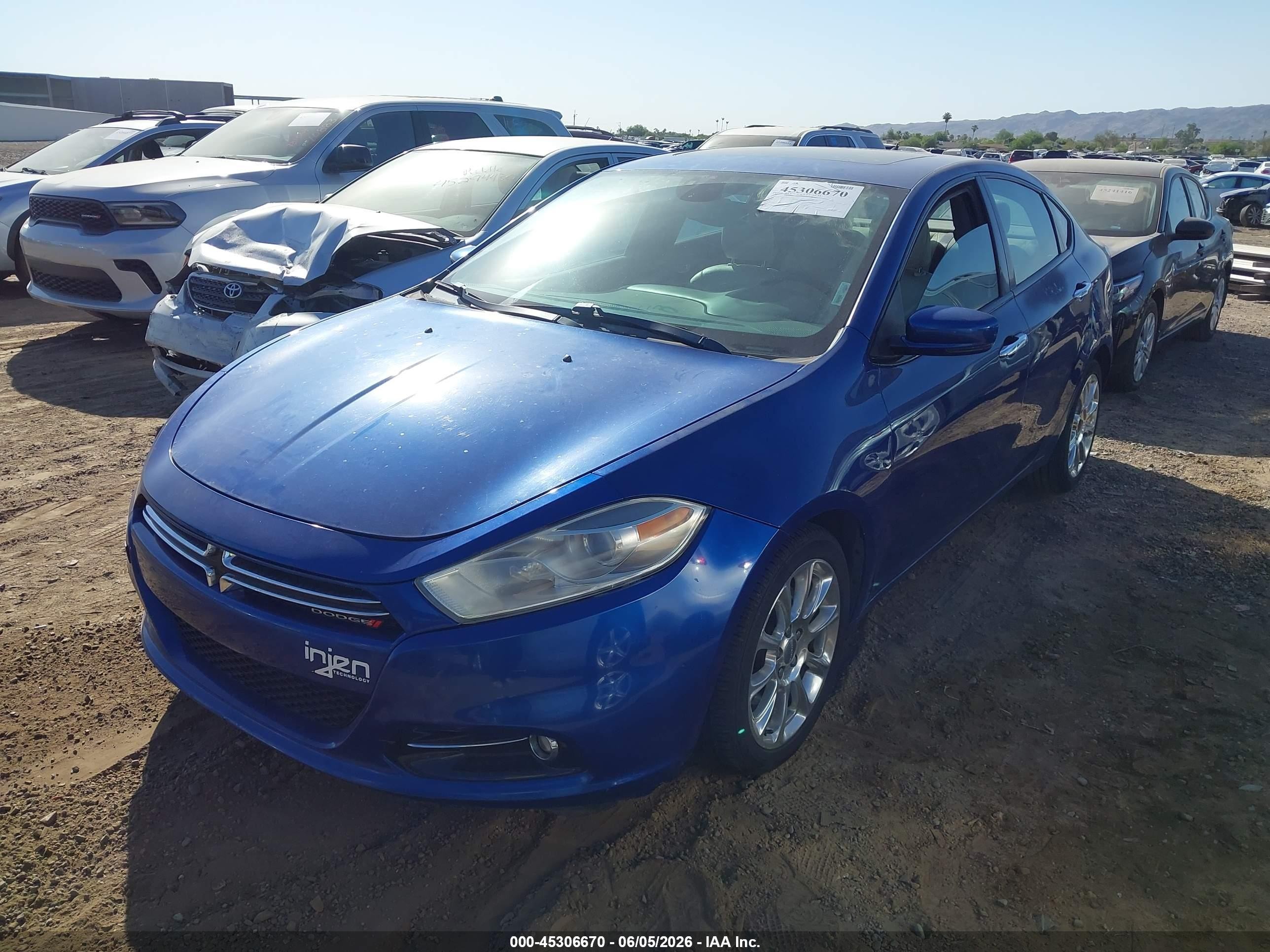 2013 Dodge Dart Limited Blue vin: 1C3CDFCH9DD131713