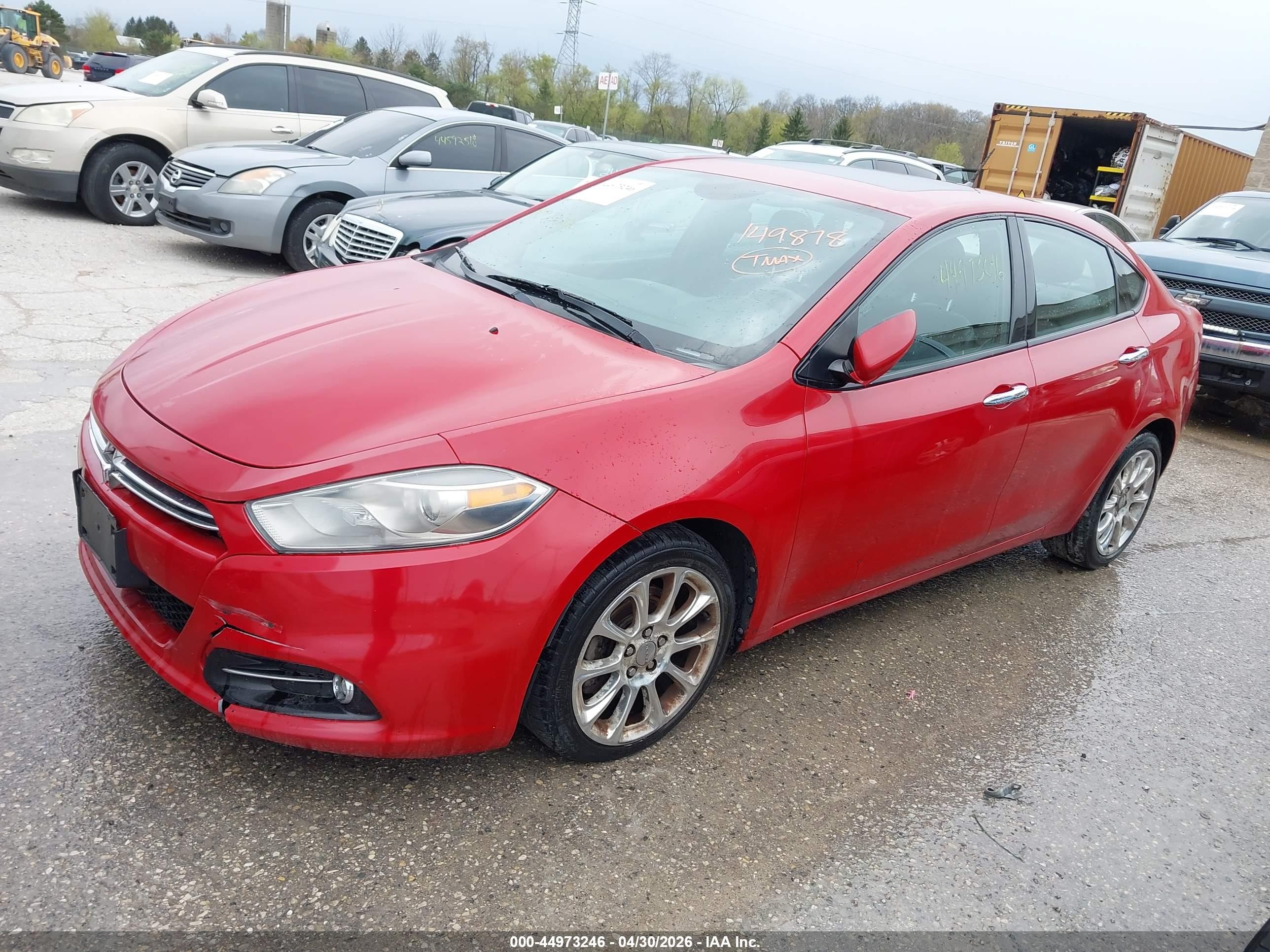 2013 Dodge Dart Limited Red vin: 1C3CDFCHXDD149878