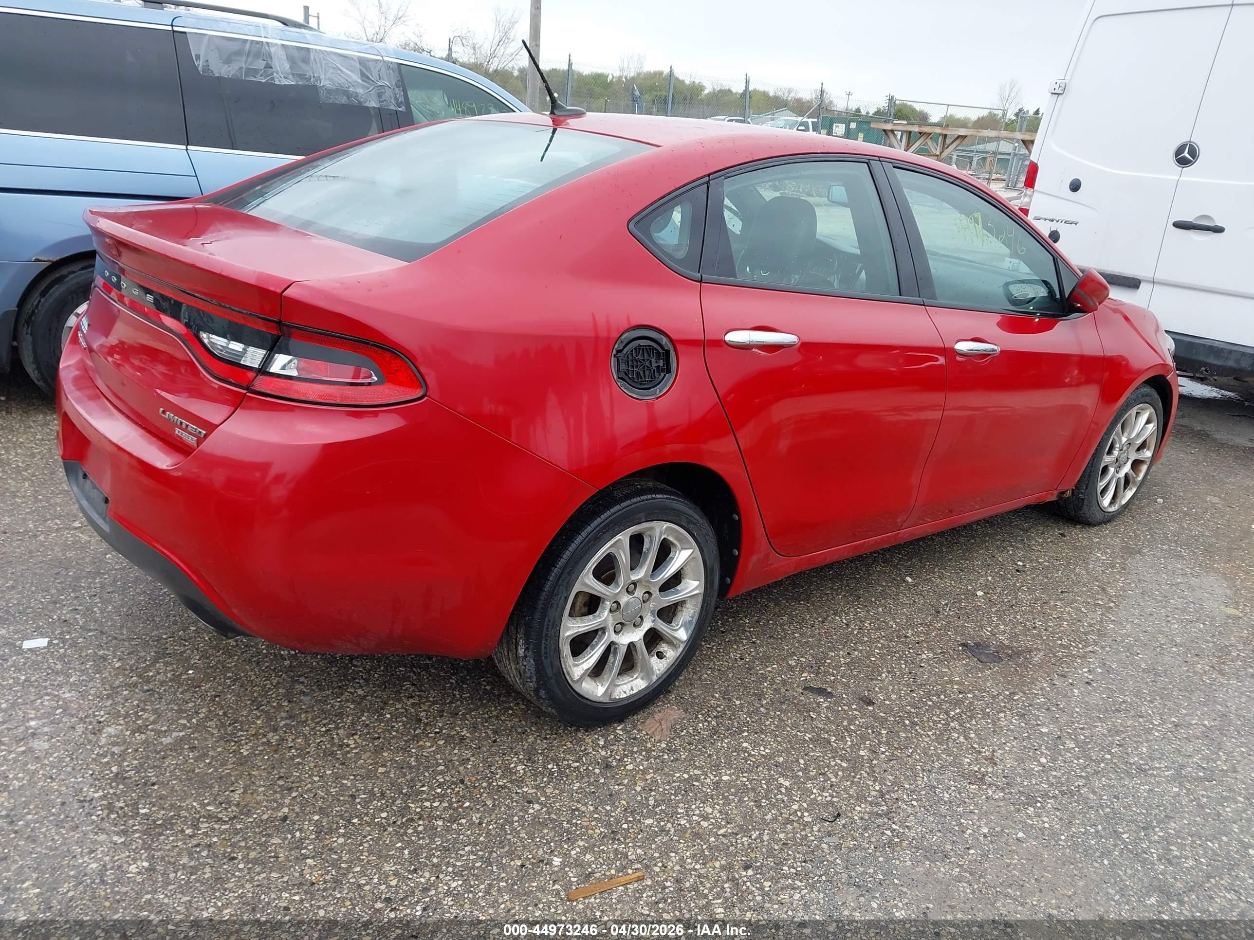 2013 Dodge Dart Limited Red vin: 1C3CDFCHXDD149878