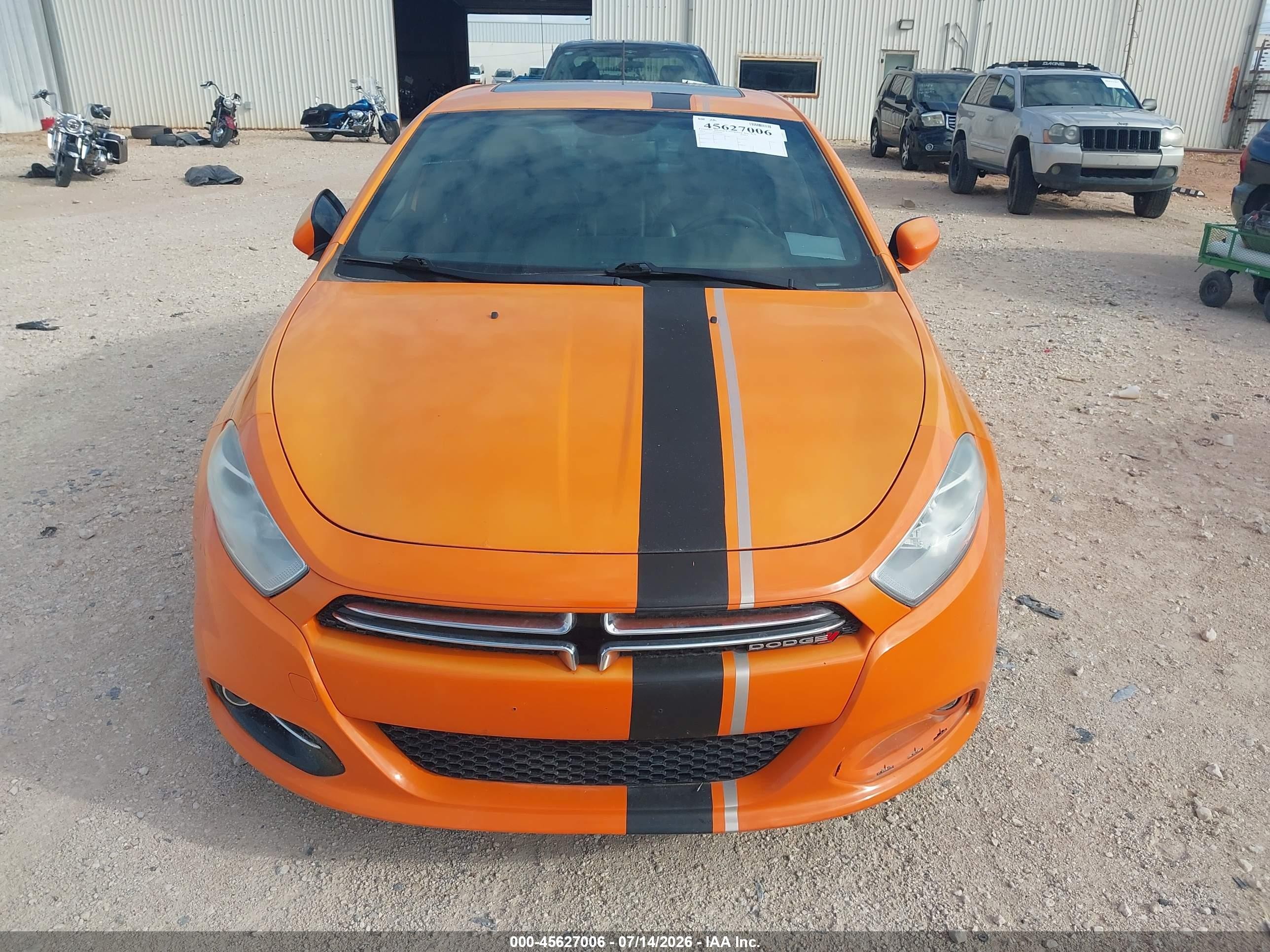 2013 Dodge Dart Limited Orange vin: 1C3CDFCHXDD326137