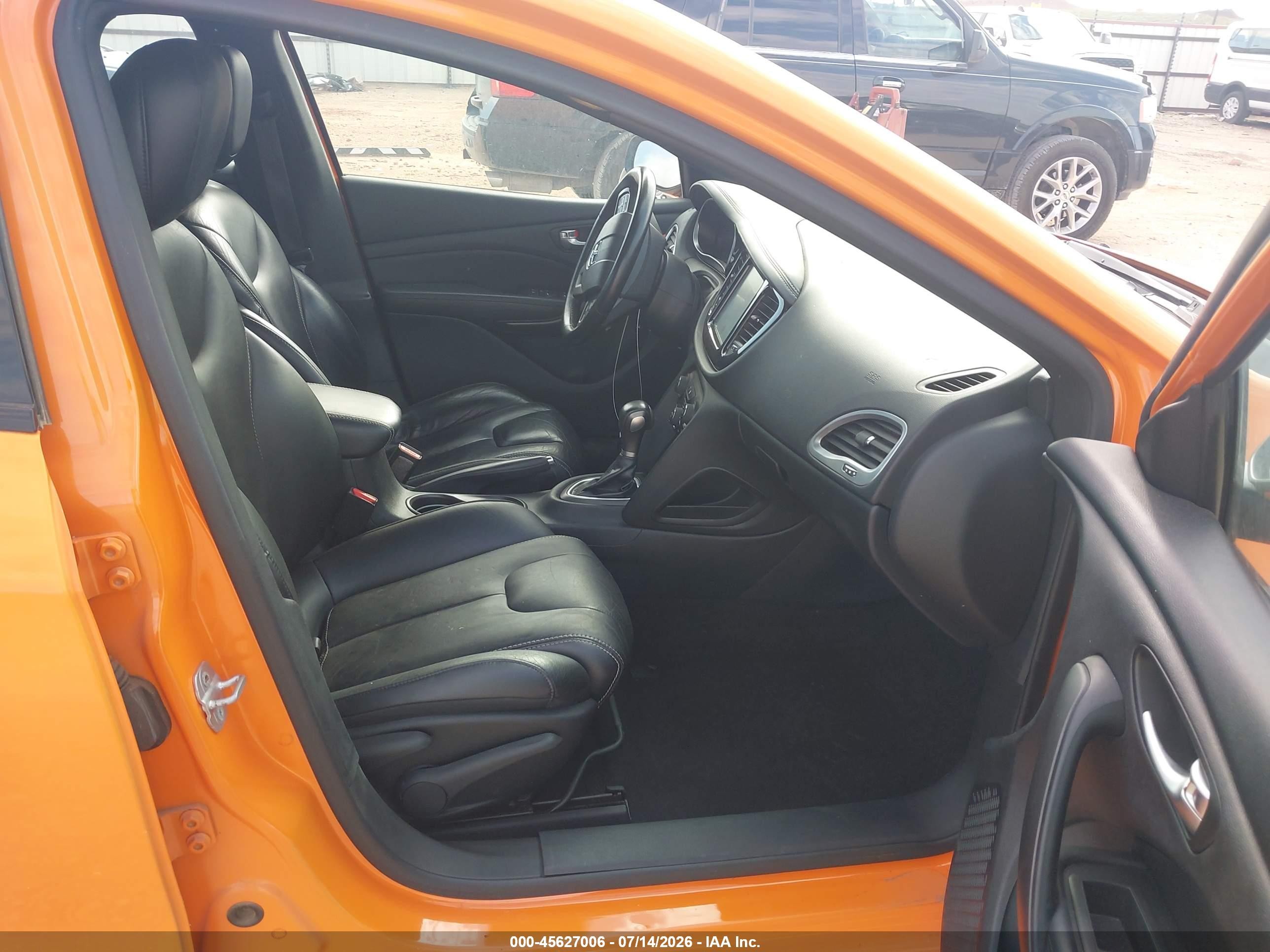 2013 Dodge Dart Limited Orange vin: 1C3CDFCHXDD326137