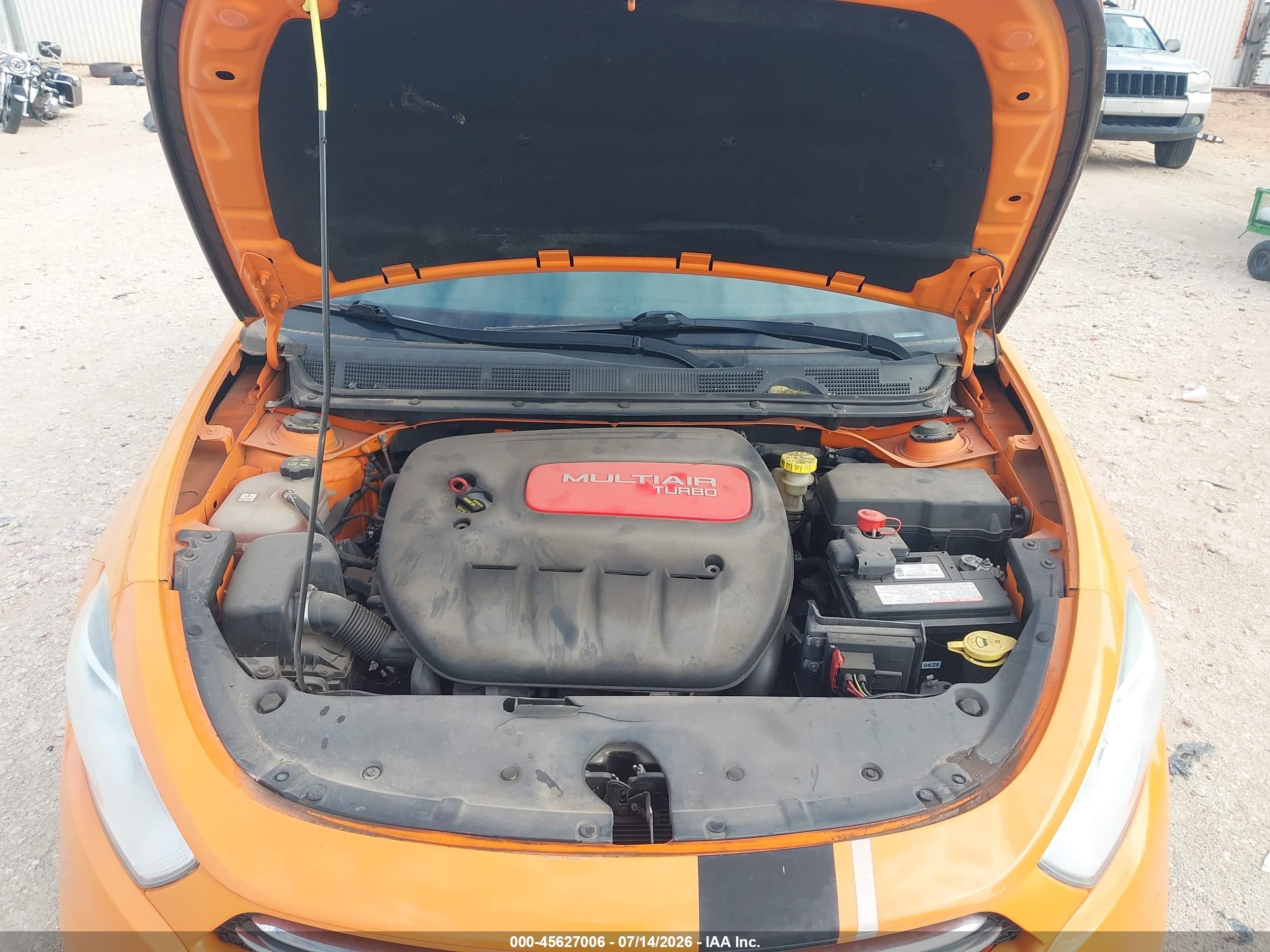 2013 Dodge Dart Limited Orange vin: 1C3CDFCHXDD326137