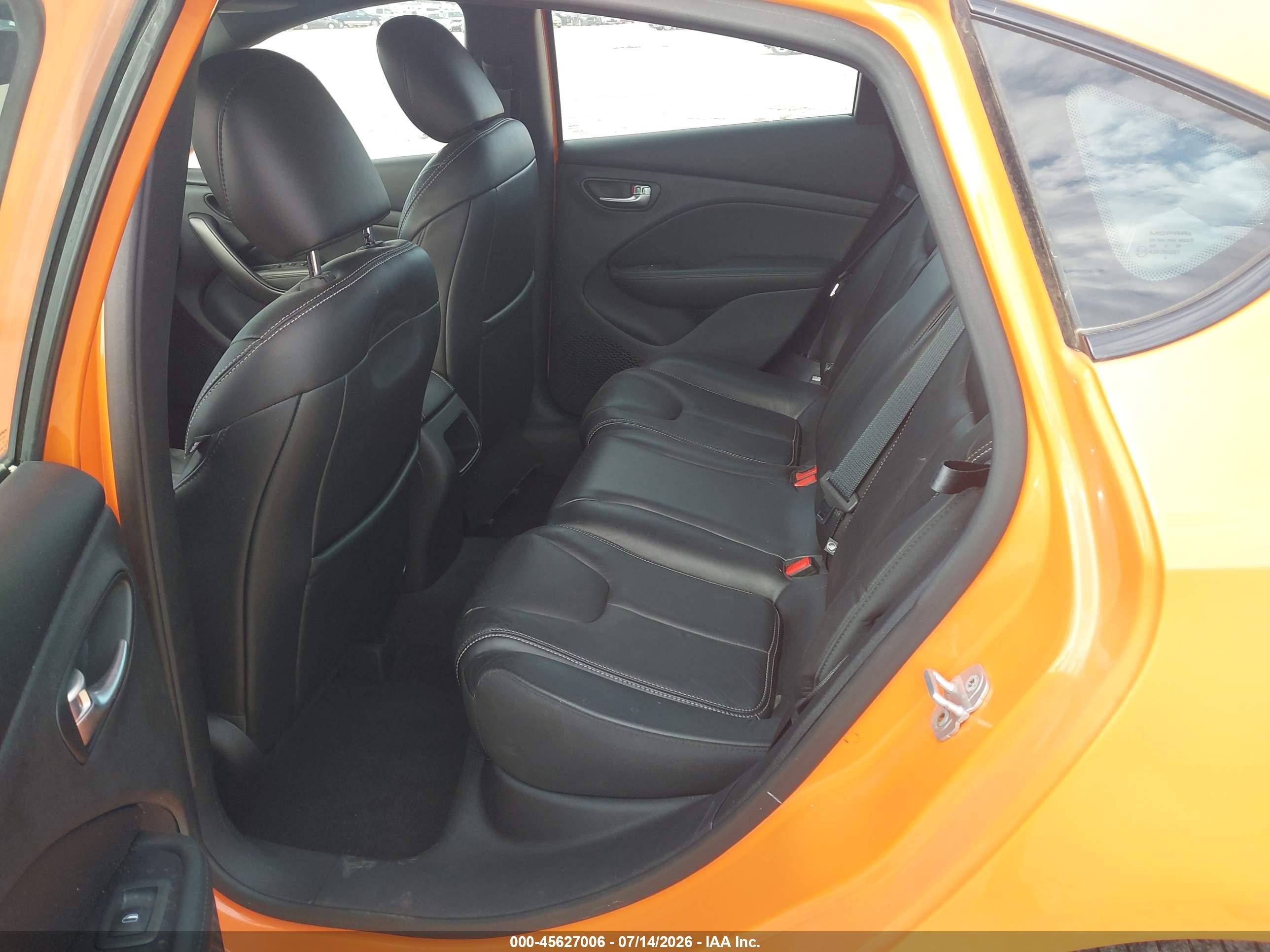 2013 Dodge Dart Limited Orange vin: 1C3CDFCHXDD326137