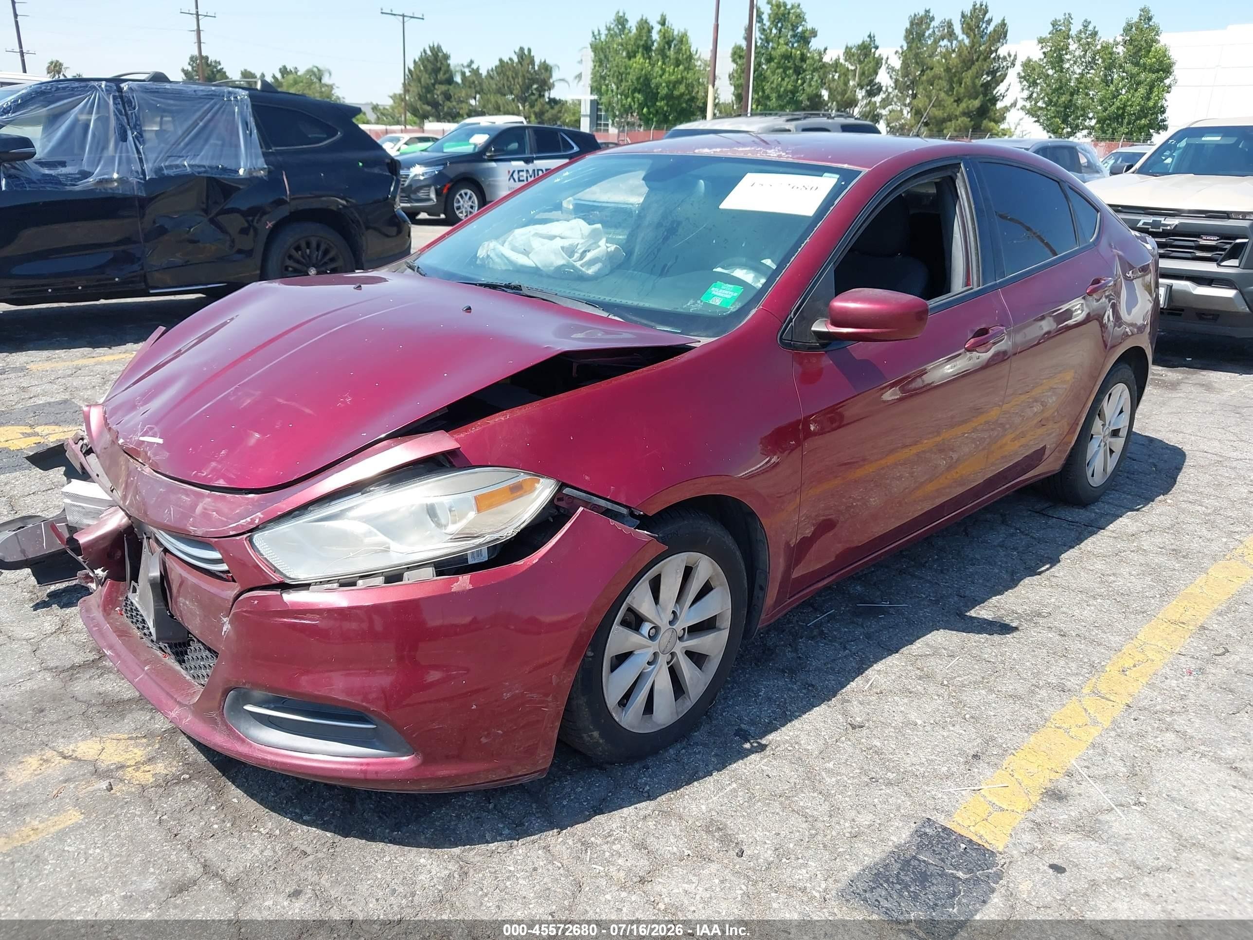 2015 Dodge Dart Aero Burgundy vin: 1C3CDFDH2FD301010