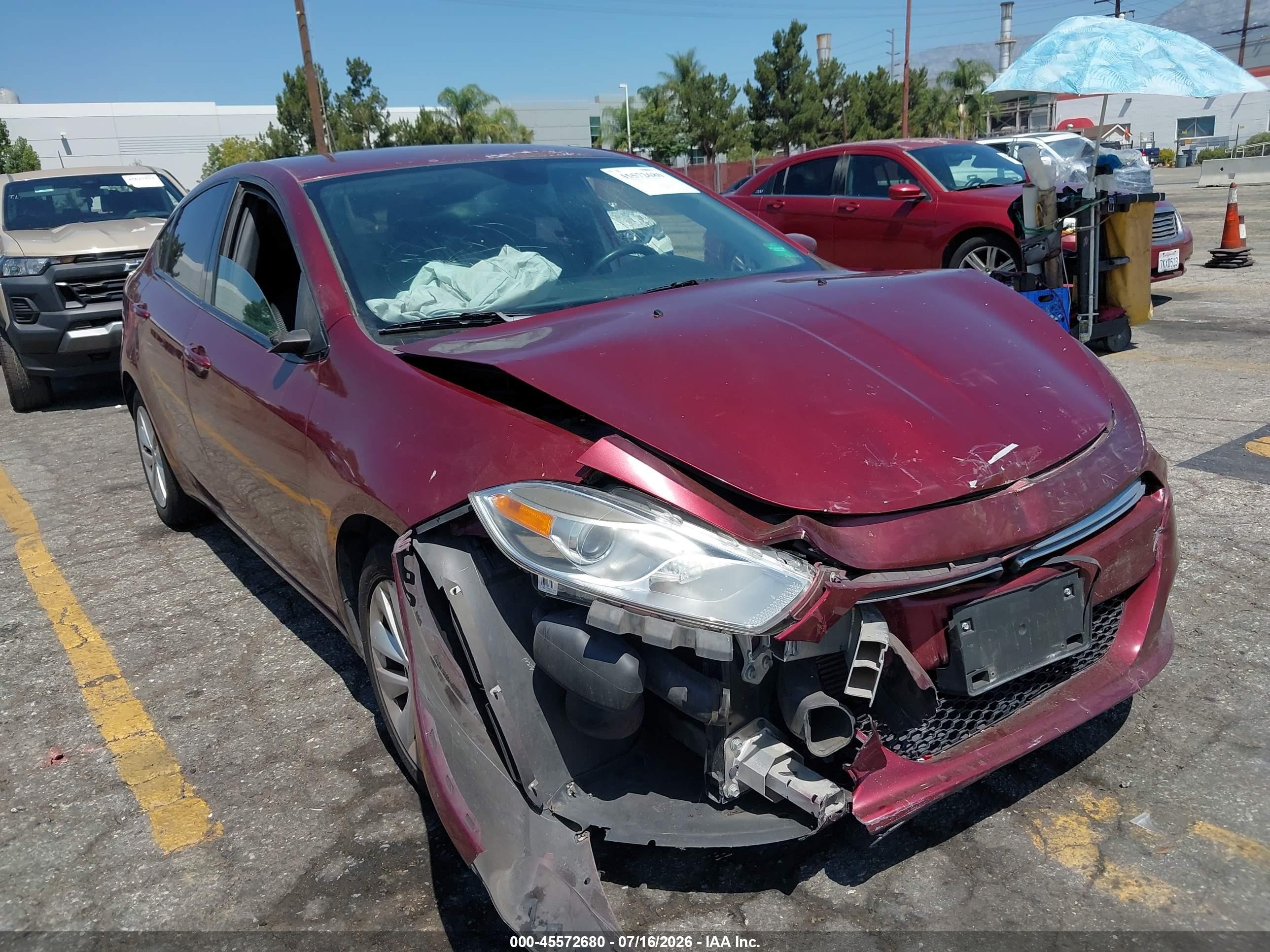 2015 Dodge Dart Aero Burgundy vin: 1C3CDFDH2FD301010