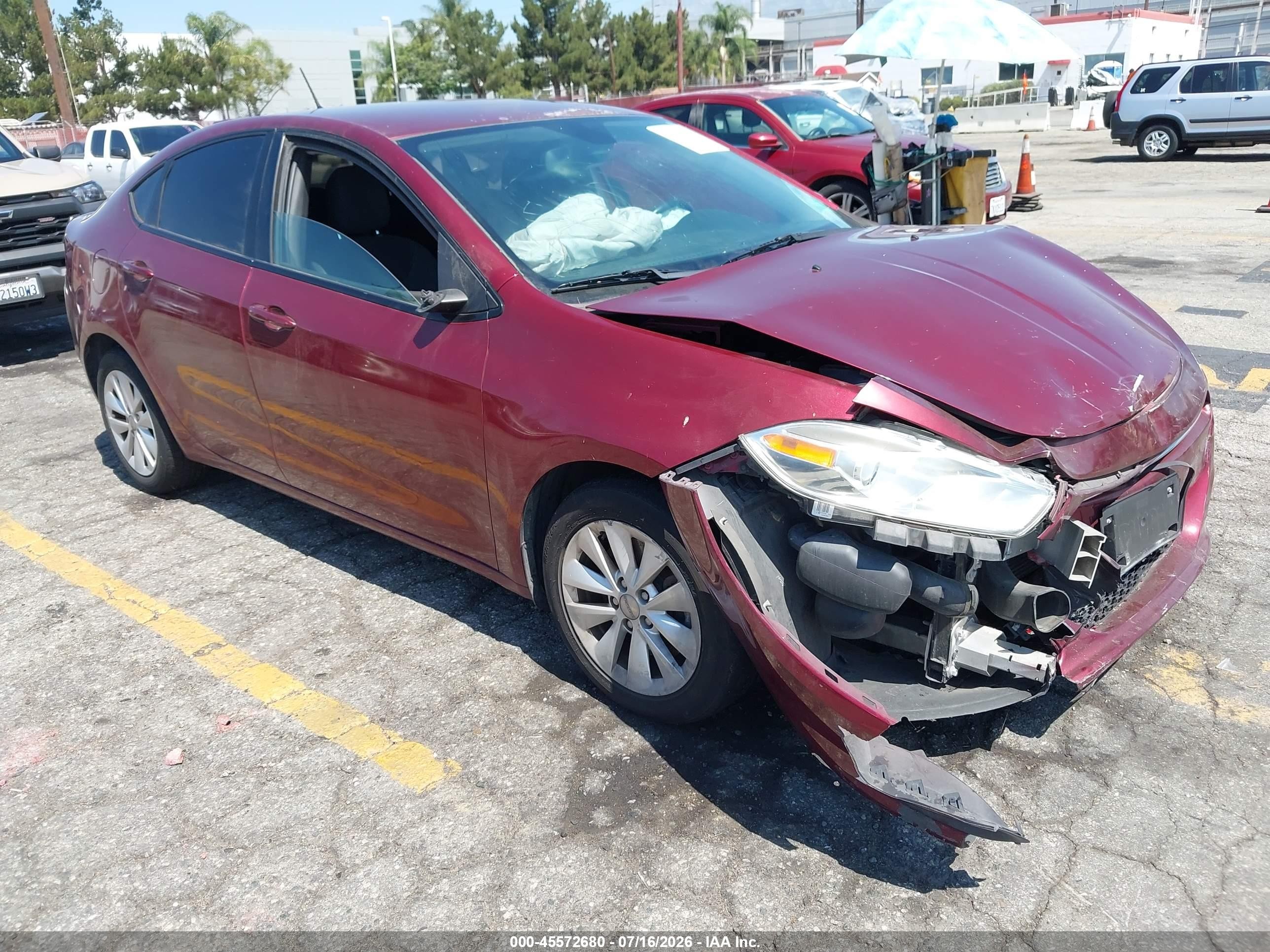 2015 Dodge Dart Aero Burgundy vin: 1C3CDFDH2FD301010