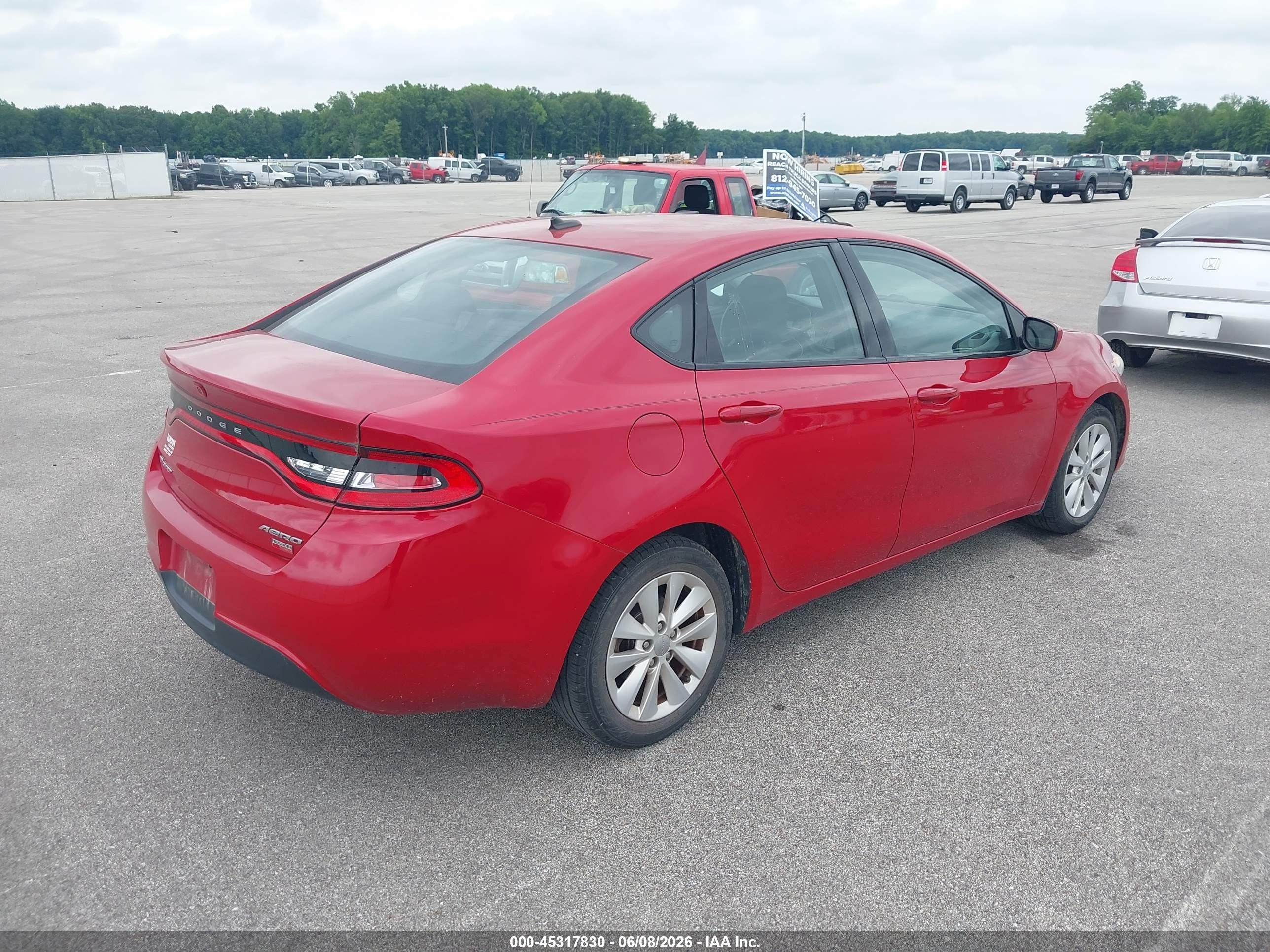 2014 Dodge Dart Aero Red vin: 1C3CDFDH9ED914868