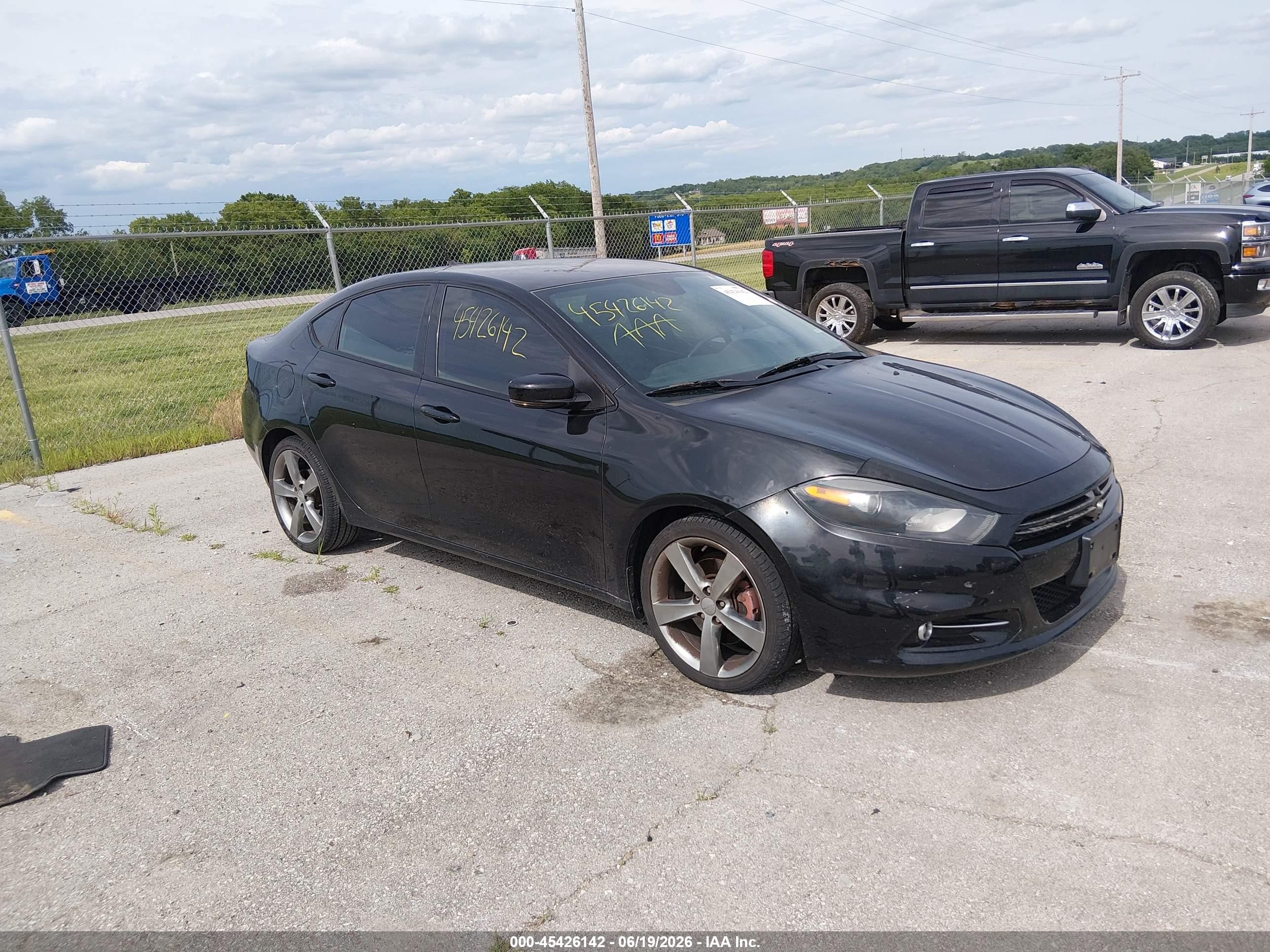 2014 Dodge Dart Gt Black vin: 1C3CDFEB0ED716285