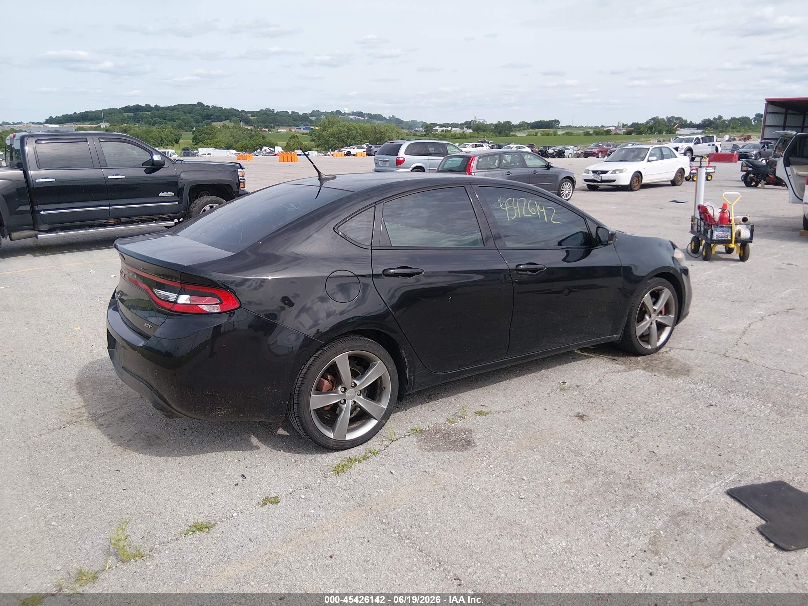 2014 Dodge Dart Gt Black vin: 1C3CDFEB0ED716285