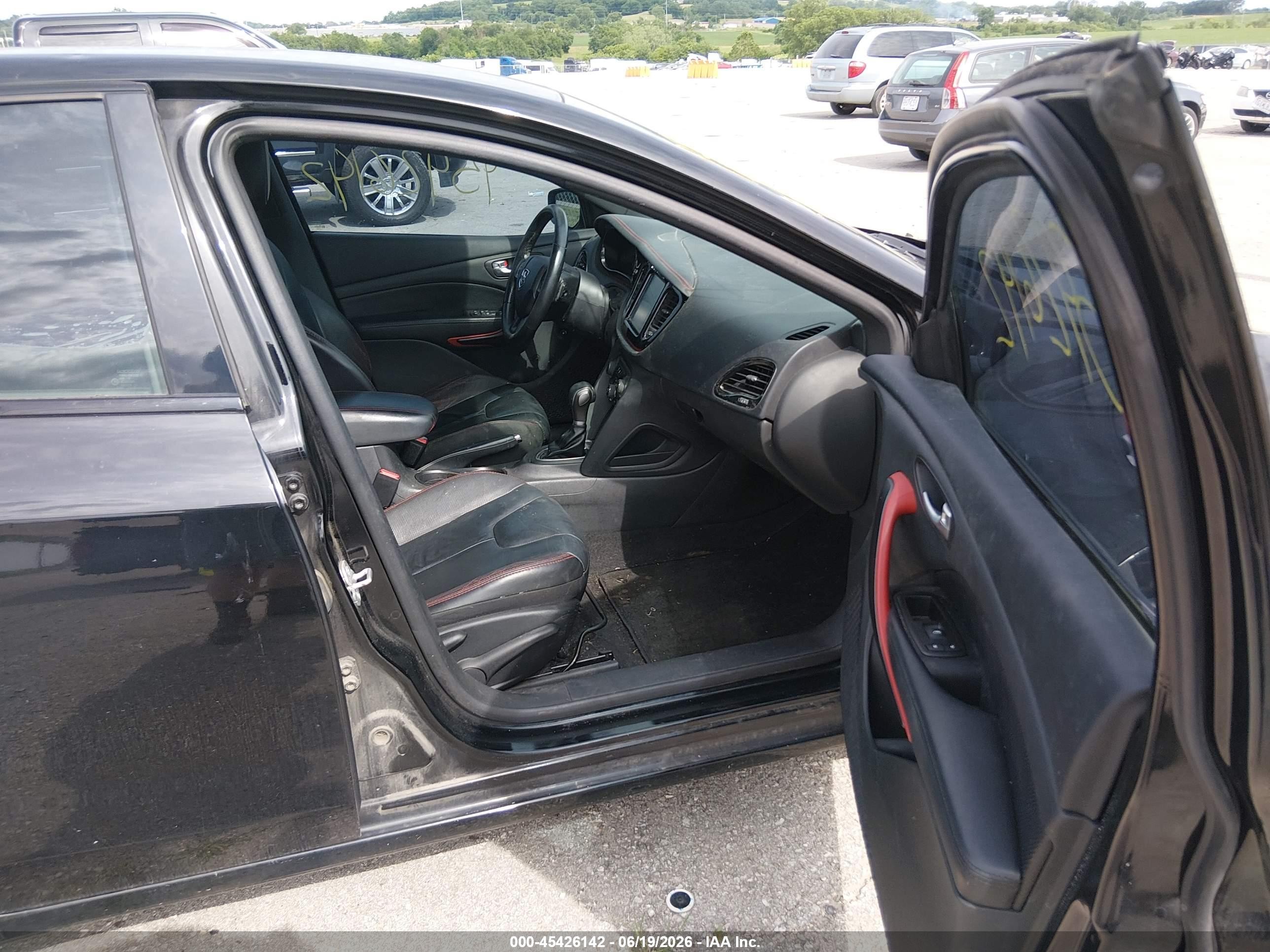 2014 Dodge Dart Gt Black vin: 1C3CDFEB0ED716285