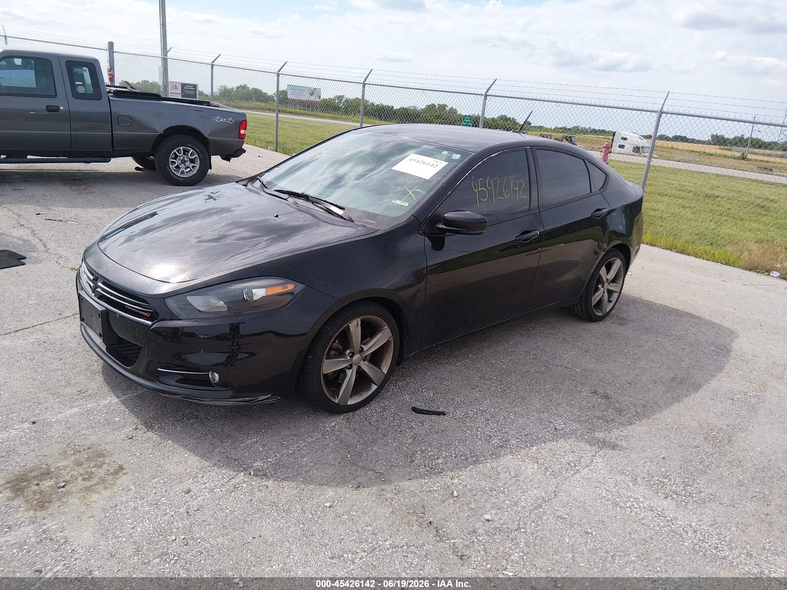2014 Dodge Dart Gt Black vin: 1C3CDFEB0ED716285
