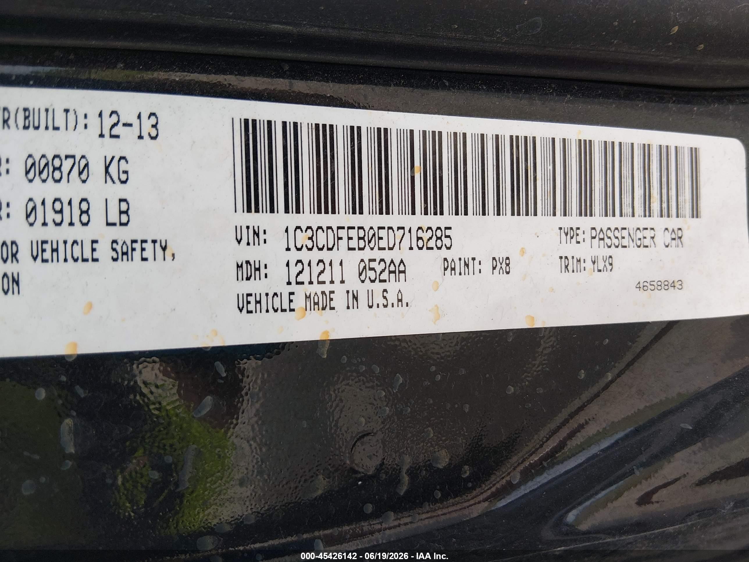 2014 Dodge Dart Gt Black vin: 1C3CDFEB0ED716285