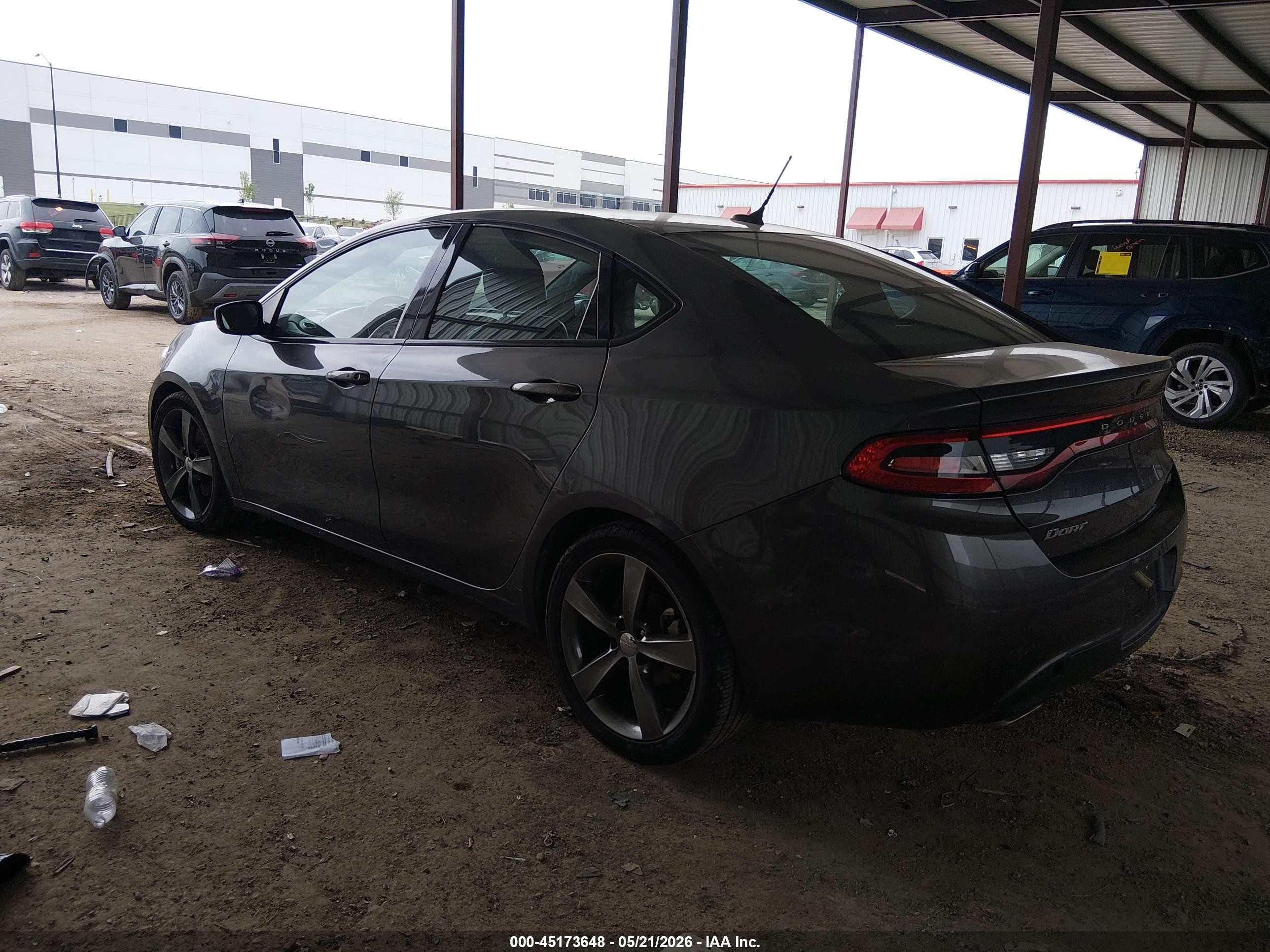 2015 Dodge Dart Gt Gray vin: 1C3CDFEB0FD122751