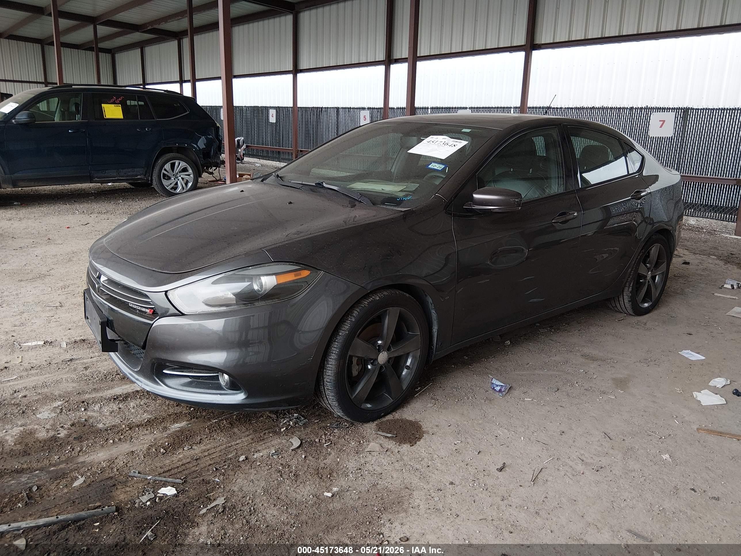 2015 Dodge Dart Gt Gray vin: 1C3CDFEB0FD122751