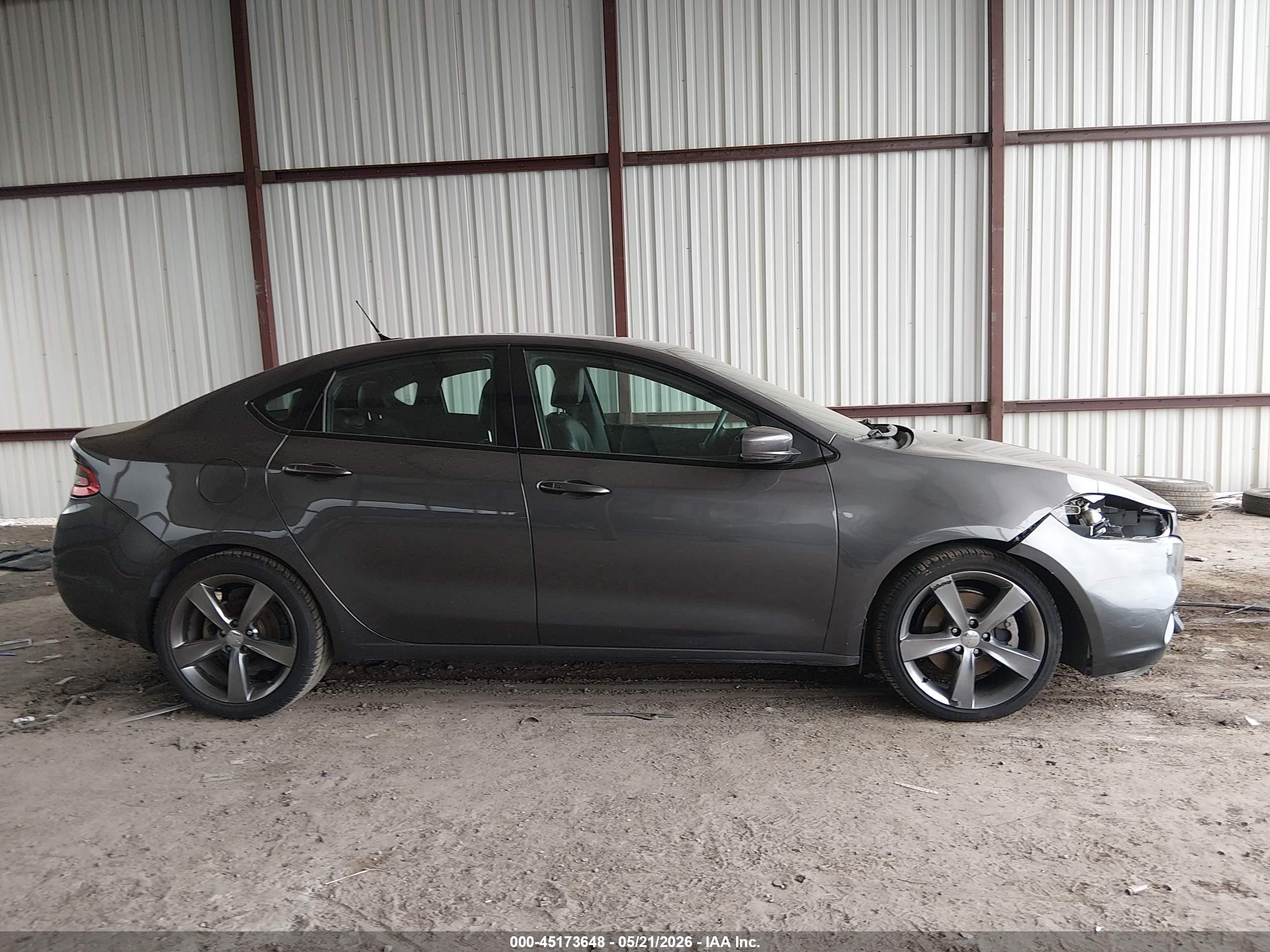 2015 Dodge Dart Gt Gray vin: 1C3CDFEB0FD122751