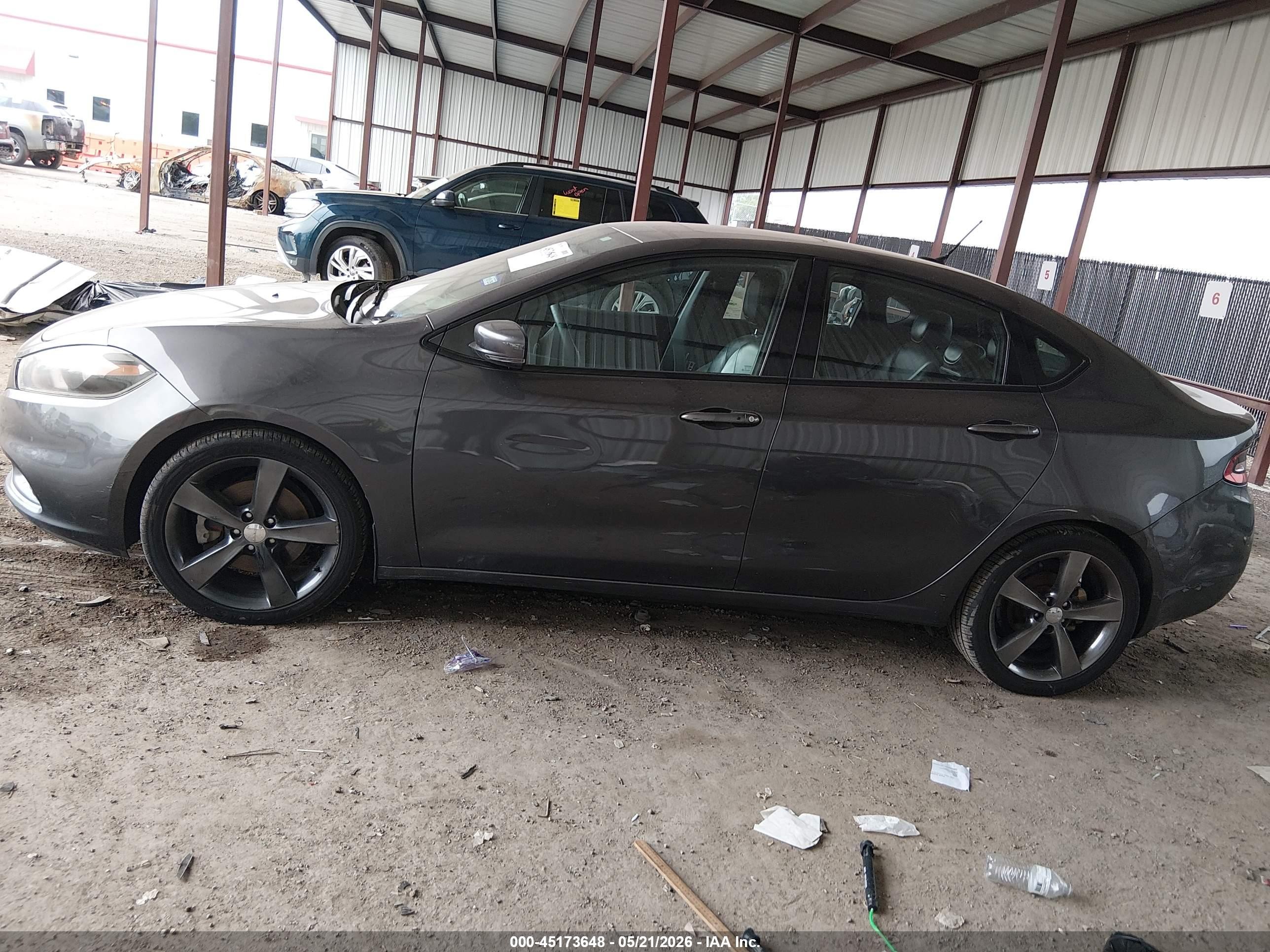 2015 Dodge Dart Gt Gray vin: 1C3CDFEB0FD122751