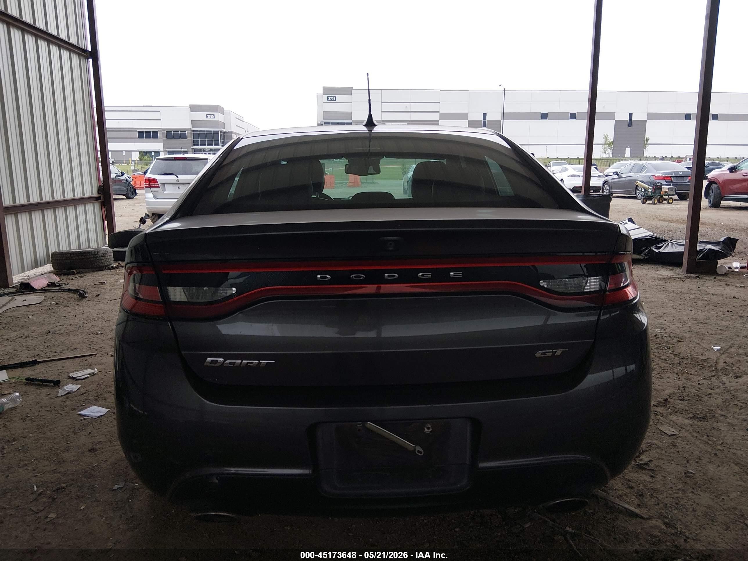 2015 Dodge Dart Gt Gray vin: 1C3CDFEB0FD122751