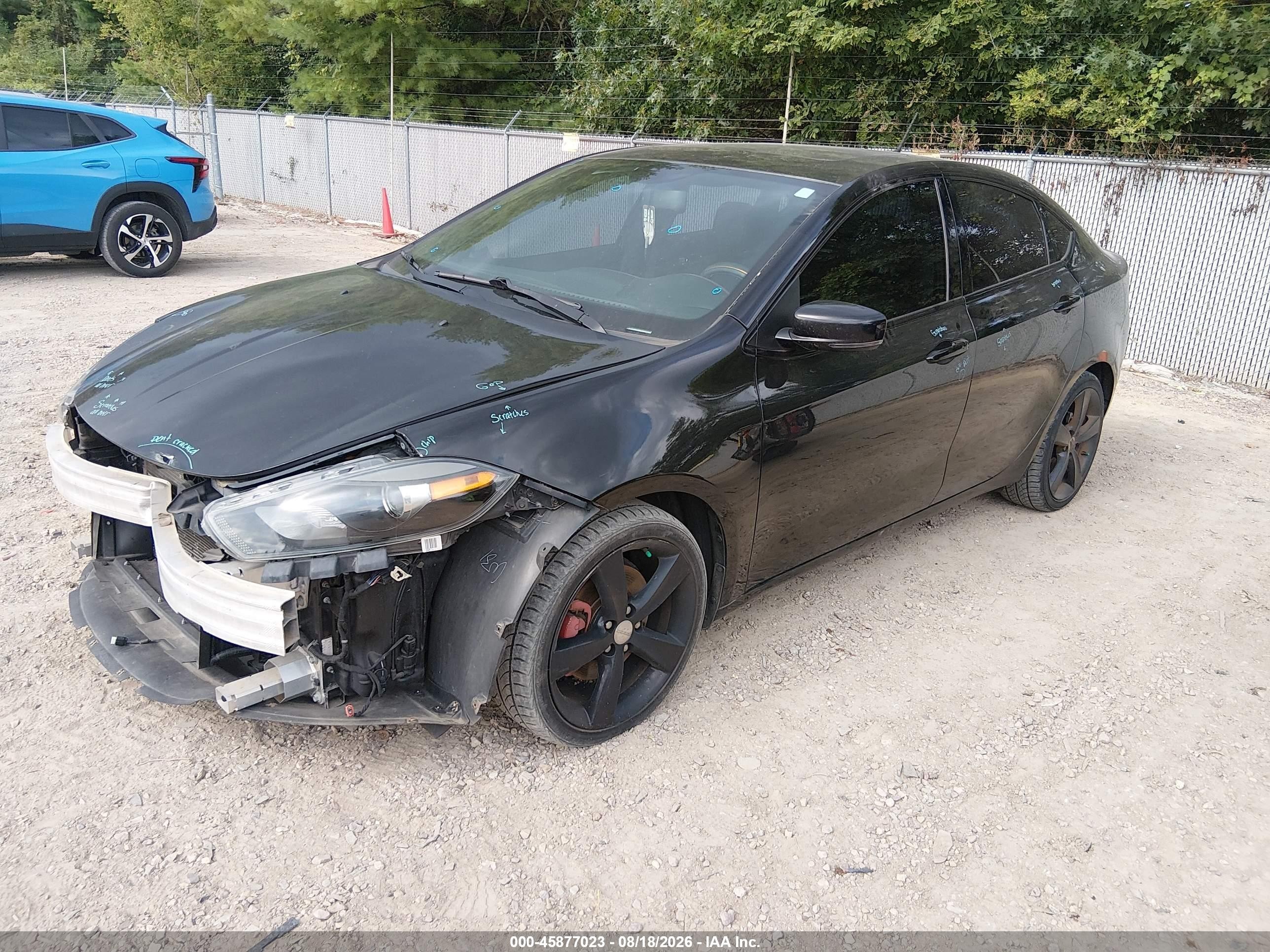 2014 Dodge Dart Gt Black vin: 1C3CDFEB1ED926460