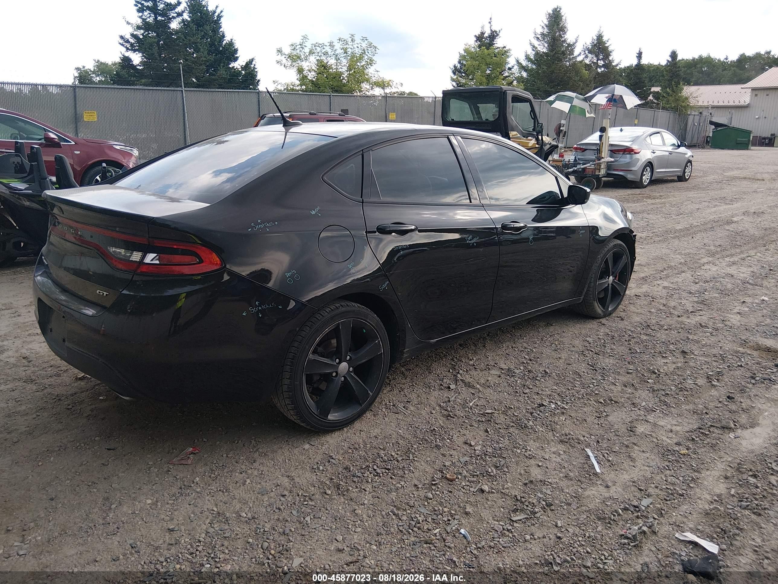 2014 Dodge Dart Gt Black vin: 1C3CDFEB1ED926460