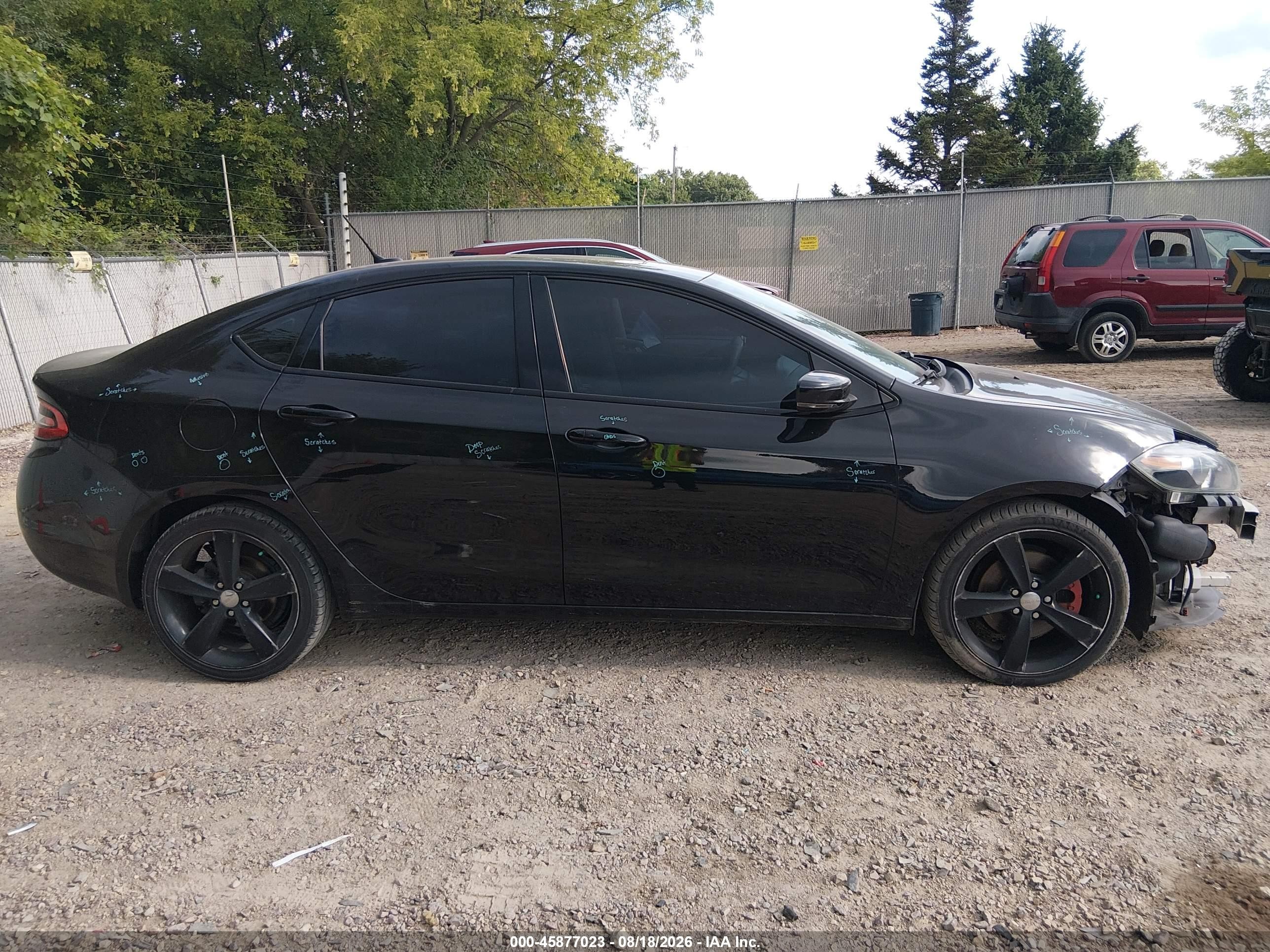 2014 Dodge Dart Gt Black vin: 1C3CDFEB1ED926460