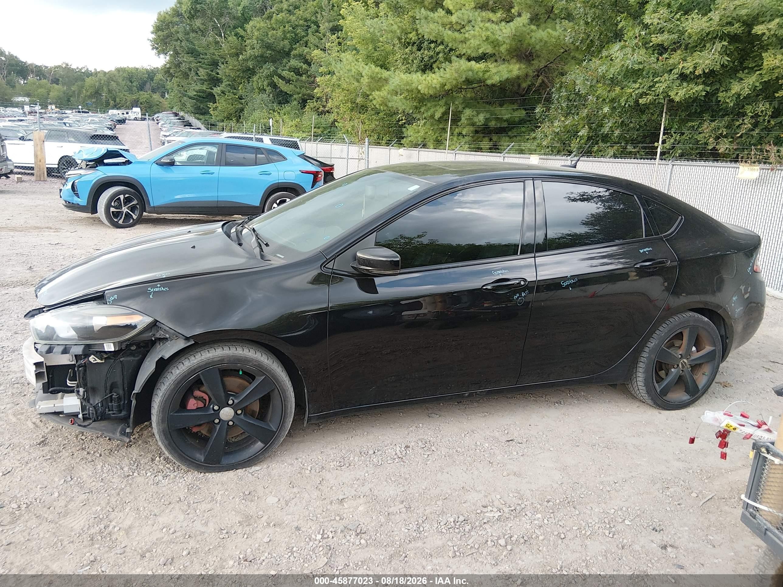 2014 Dodge Dart Gt Black vin: 1C3CDFEB1ED926460