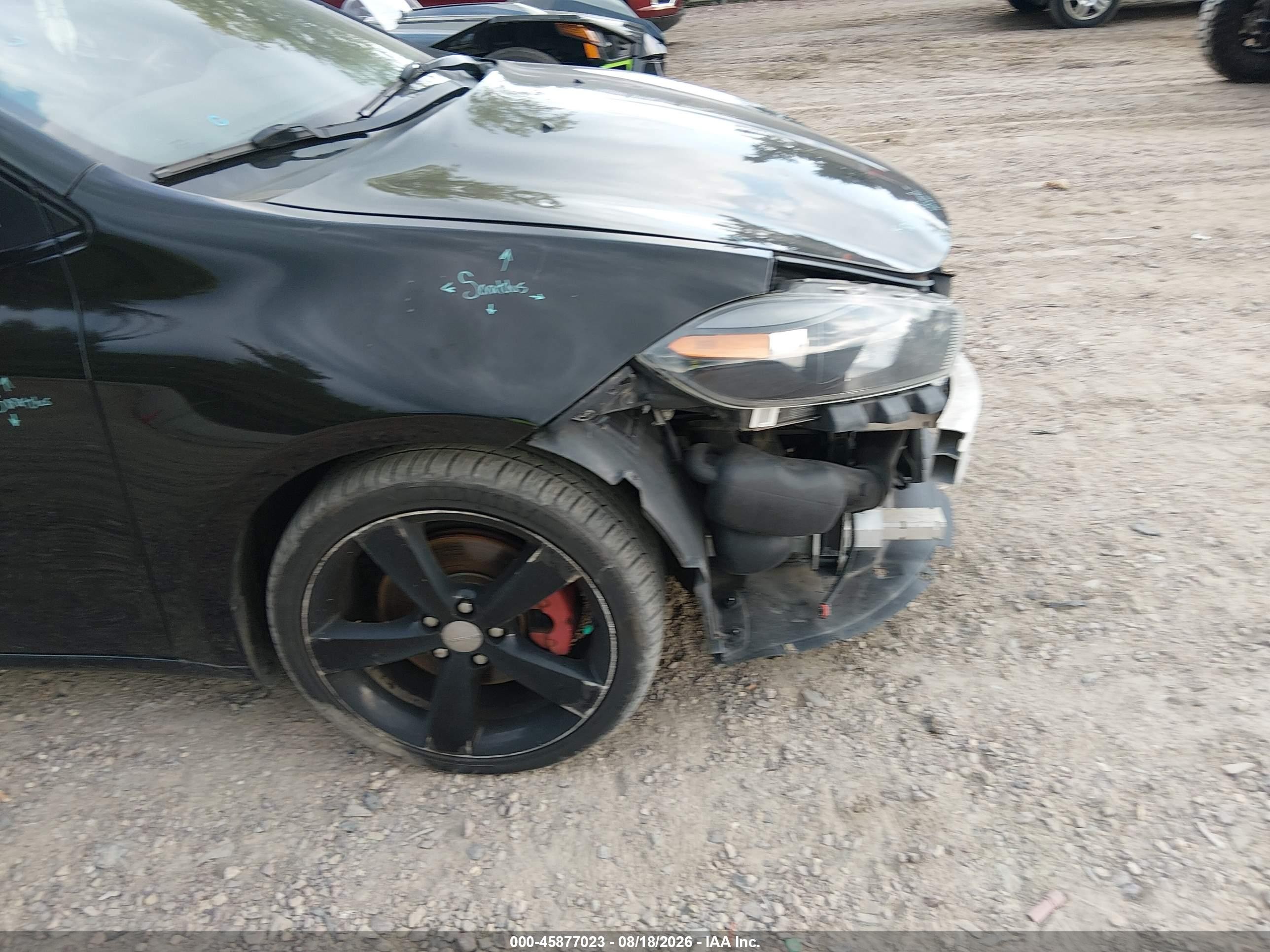 2014 Dodge Dart Gt Black vin: 1C3CDFEB1ED926460