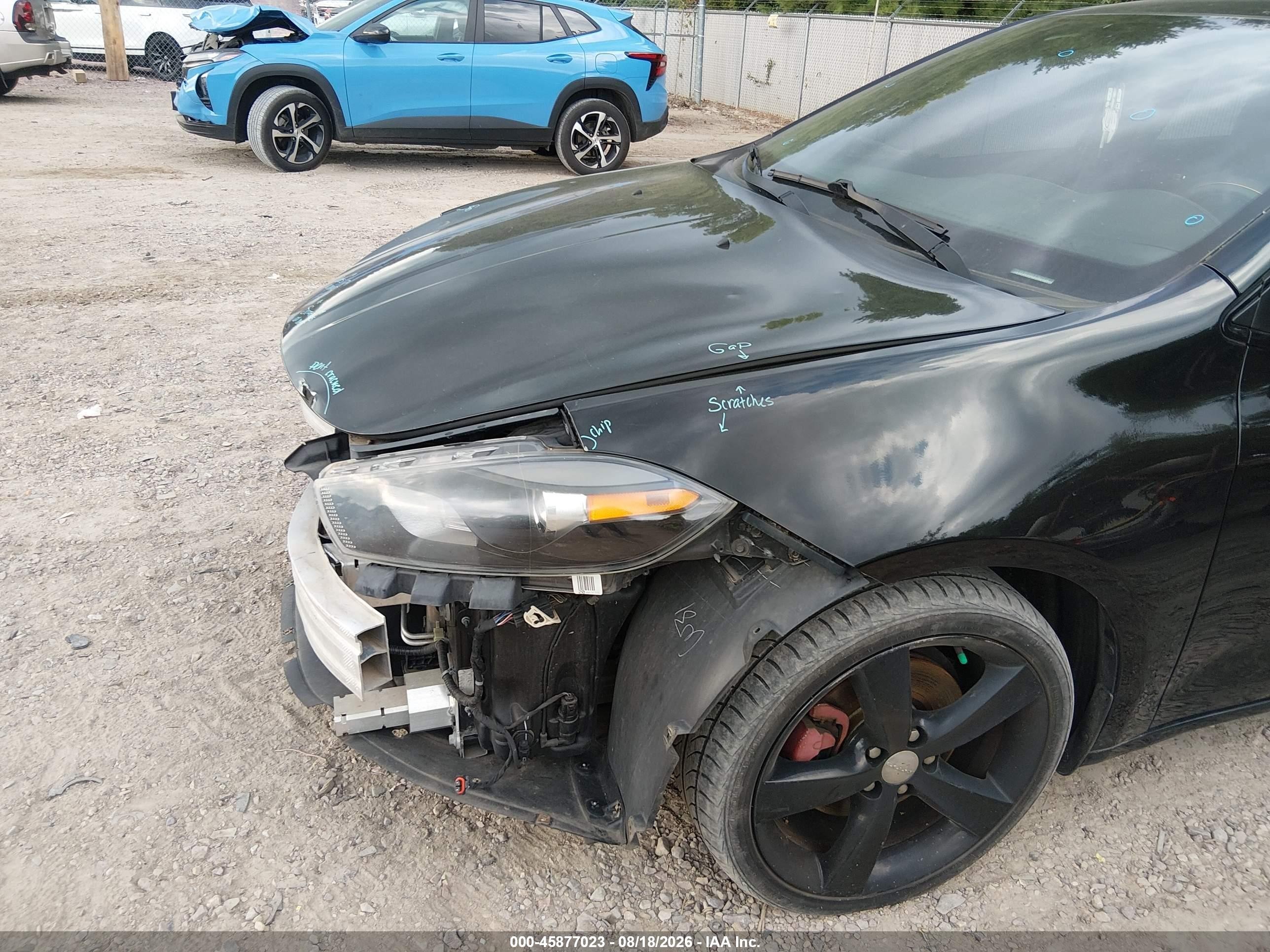 2014 Dodge Dart Gt Black vin: 1C3CDFEB1ED926460