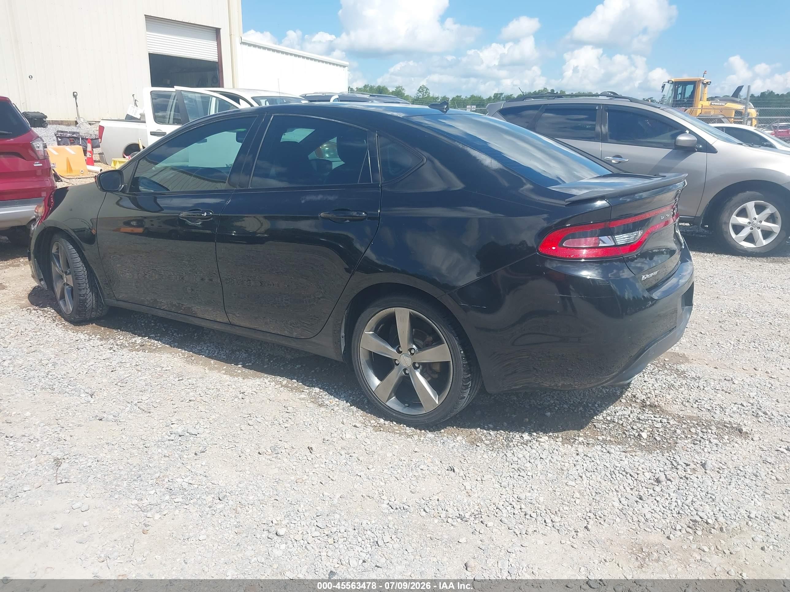 2015 Dodge Dart Gt Black vin: 1C3CDFEB1FD119552
