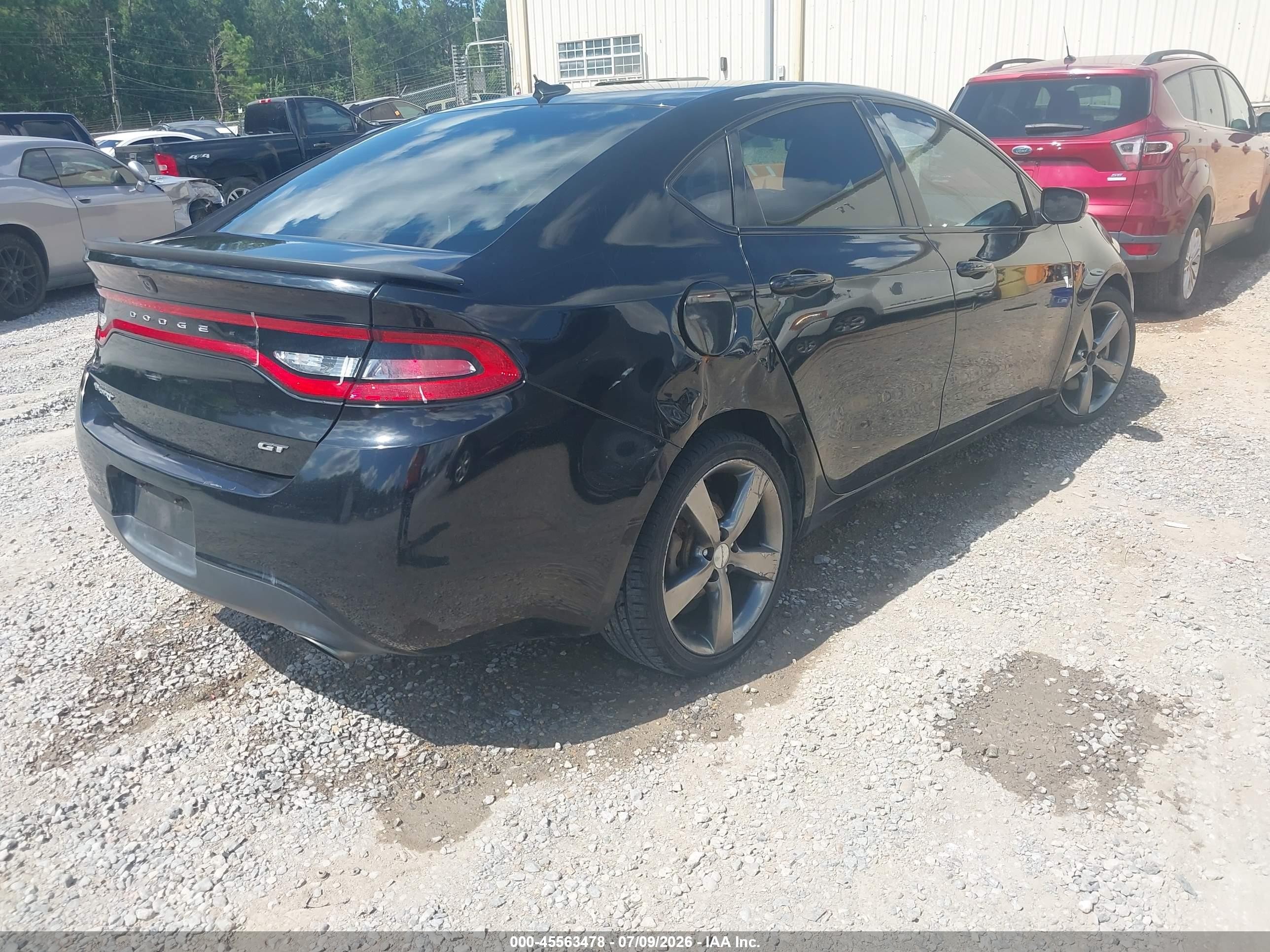 2015 Dodge Dart Gt Black vin: 1C3CDFEB1FD119552