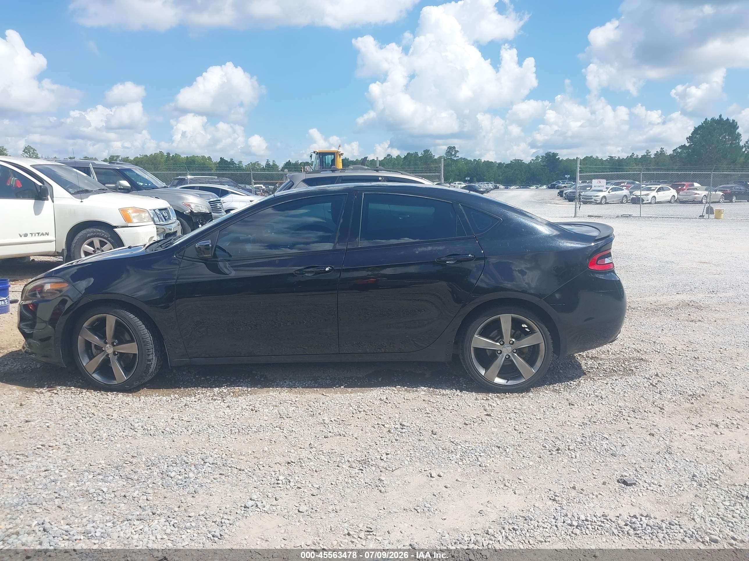 2015 Dodge Dart Gt Black vin: 1C3CDFEB1FD119552