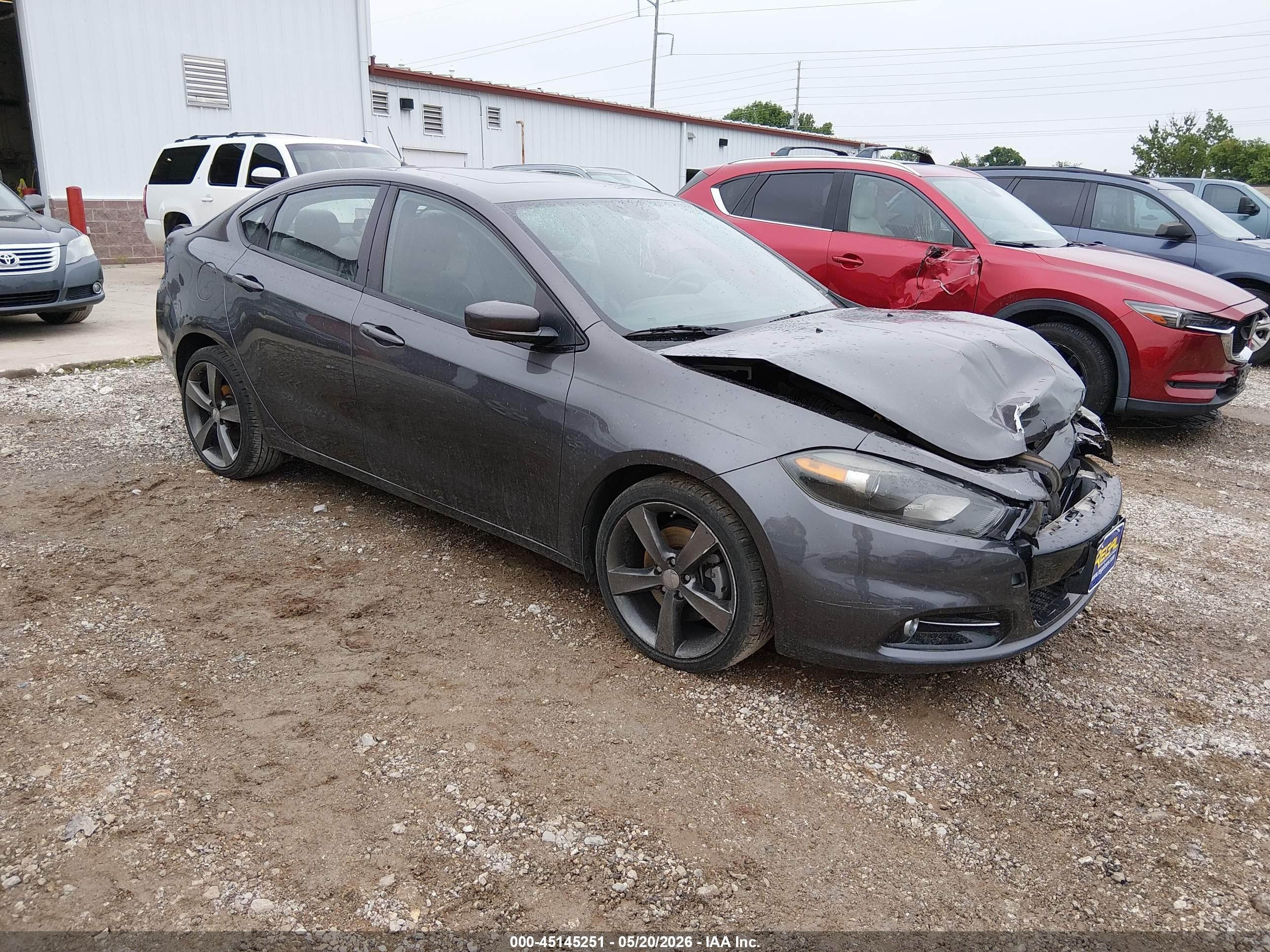 2015 Dodge Dart Gt Gray vin: 1C3CDFEB1FD160327