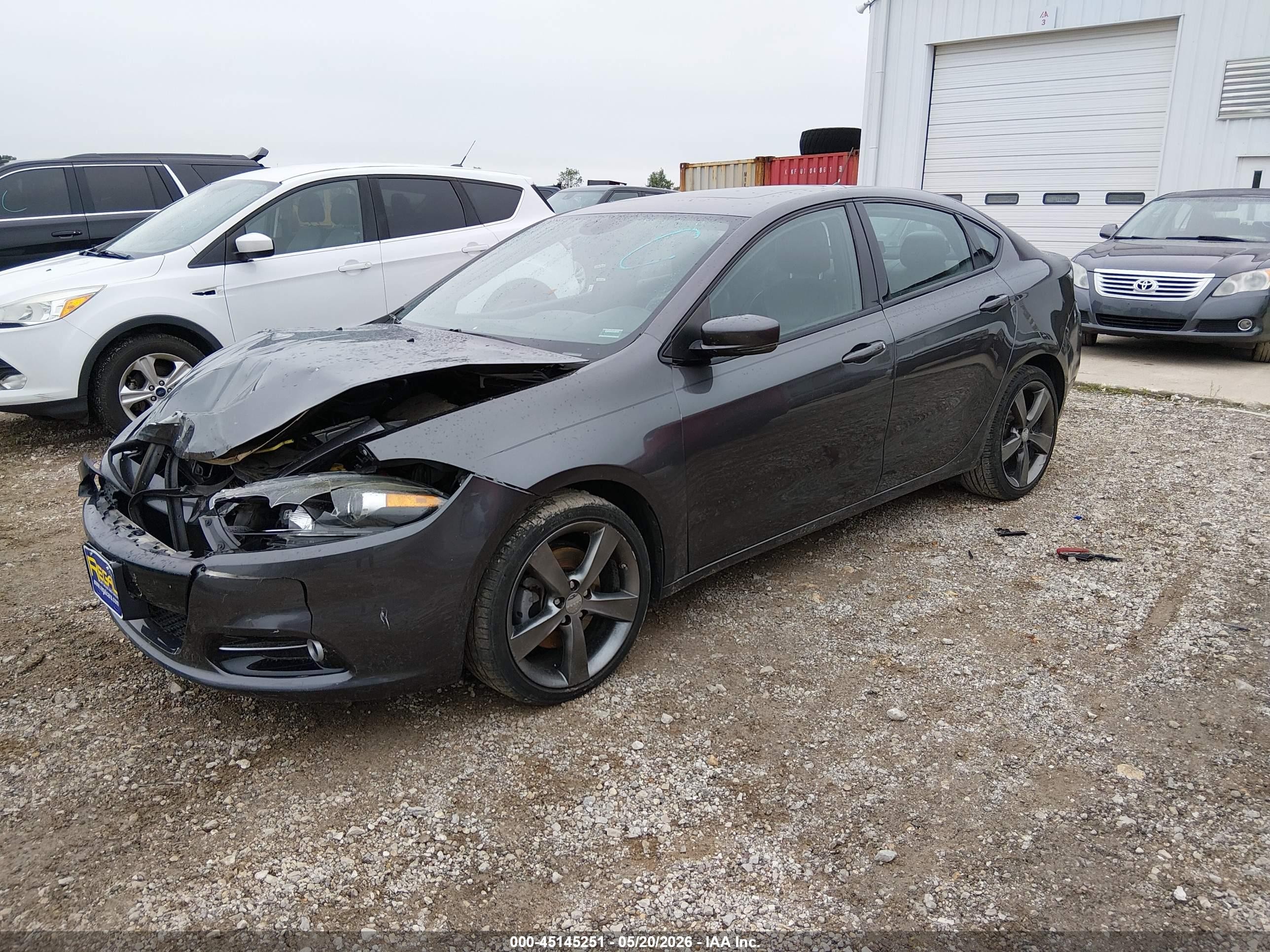 2015 Dodge Dart Gt Gray vin: 1C3CDFEB1FD160327