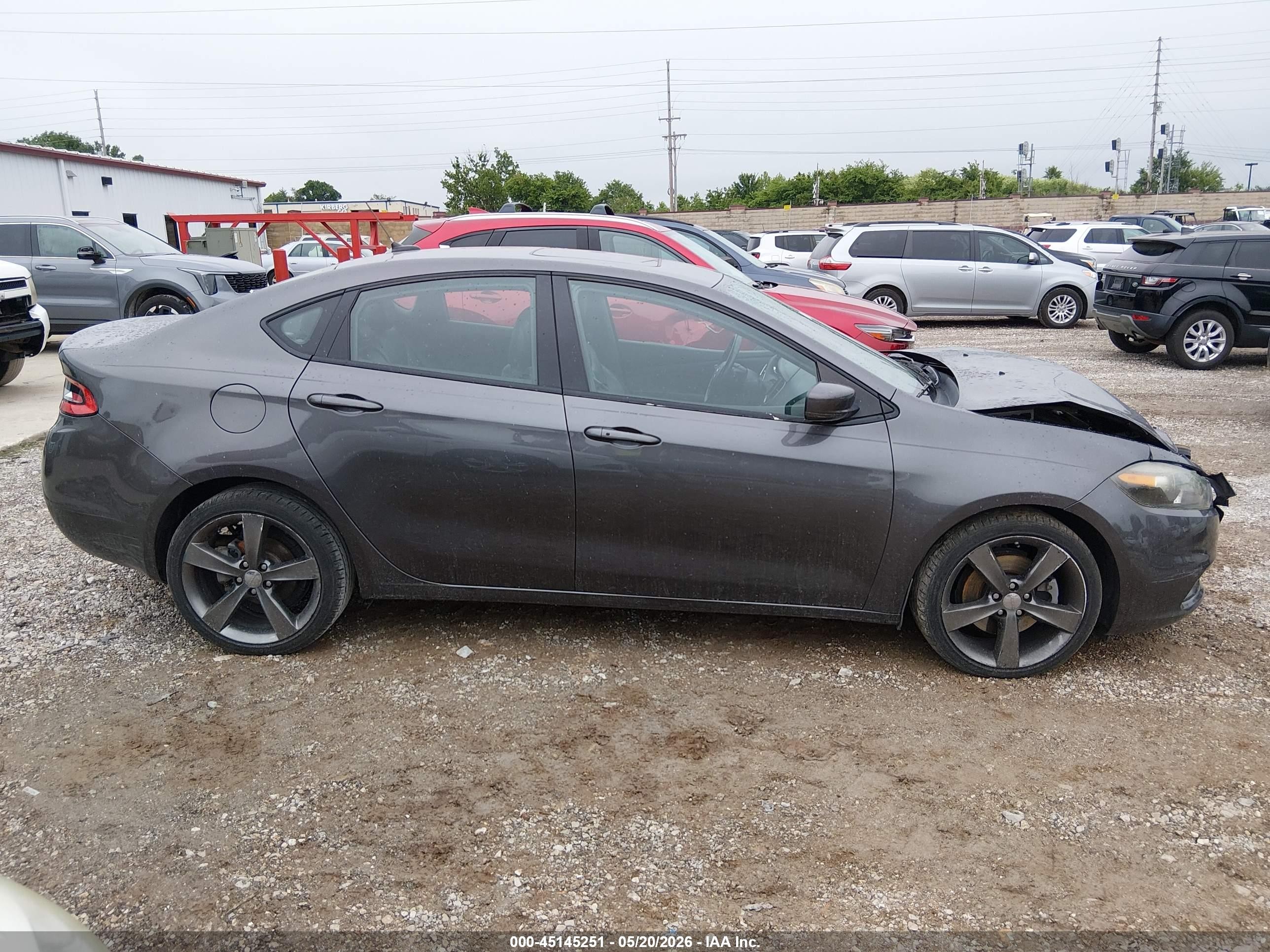 2015 Dodge Dart Gt Gray vin: 1C3CDFEB1FD160327