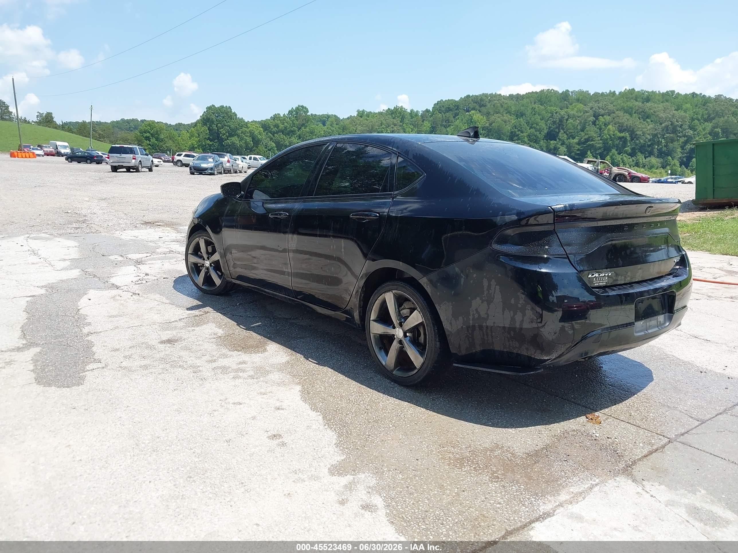 2015 Dodge Dart Gt Black vin: 1C3CDFEB1FD345199