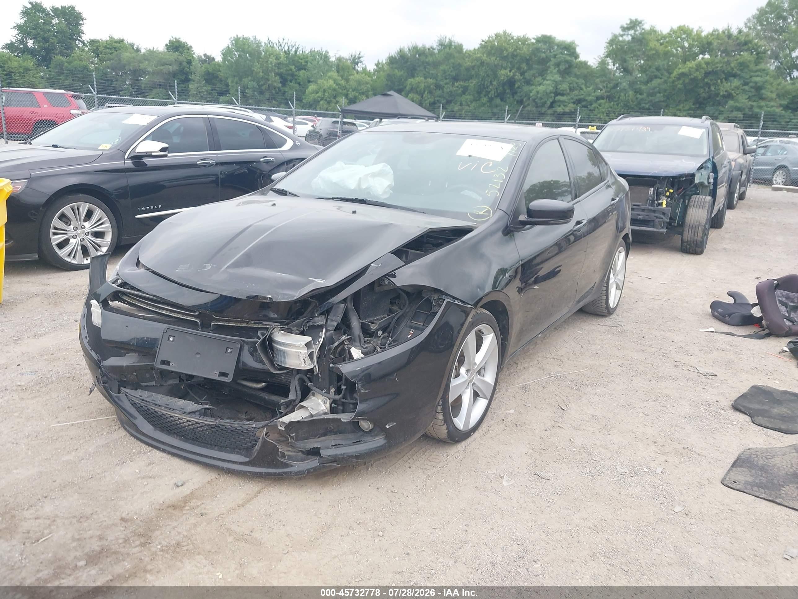 2014 Dodge Dart Gt Black vin: 1C3CDFEB2ED867001