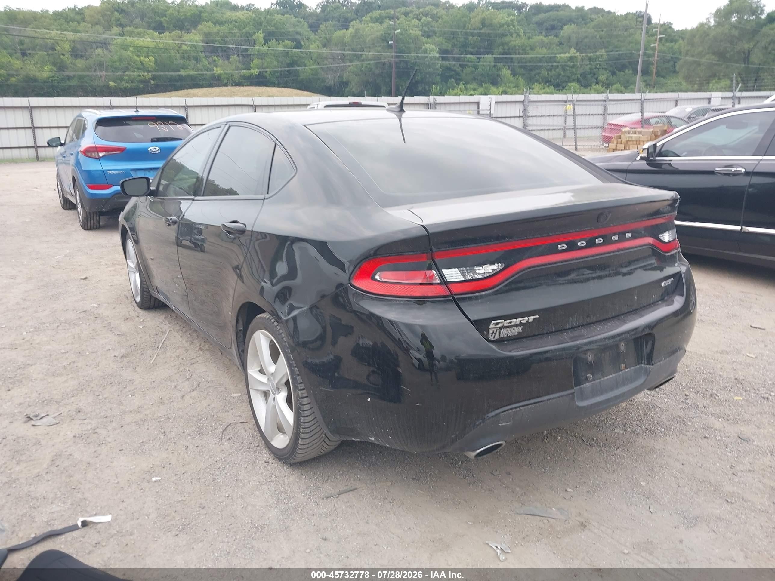 2014 Dodge Dart Gt Black vin: 1C3CDFEB2ED867001