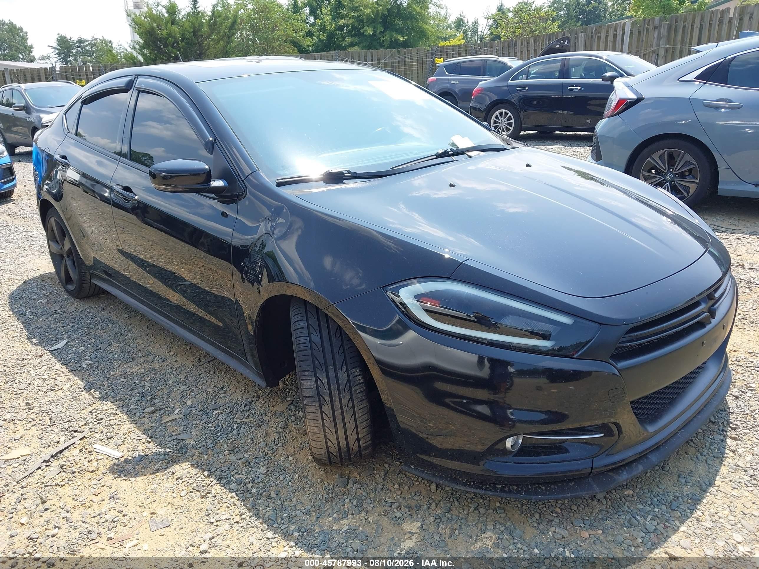 2014 Dodge Dart Gt Black vin: 1C3CDFEB2ED913524