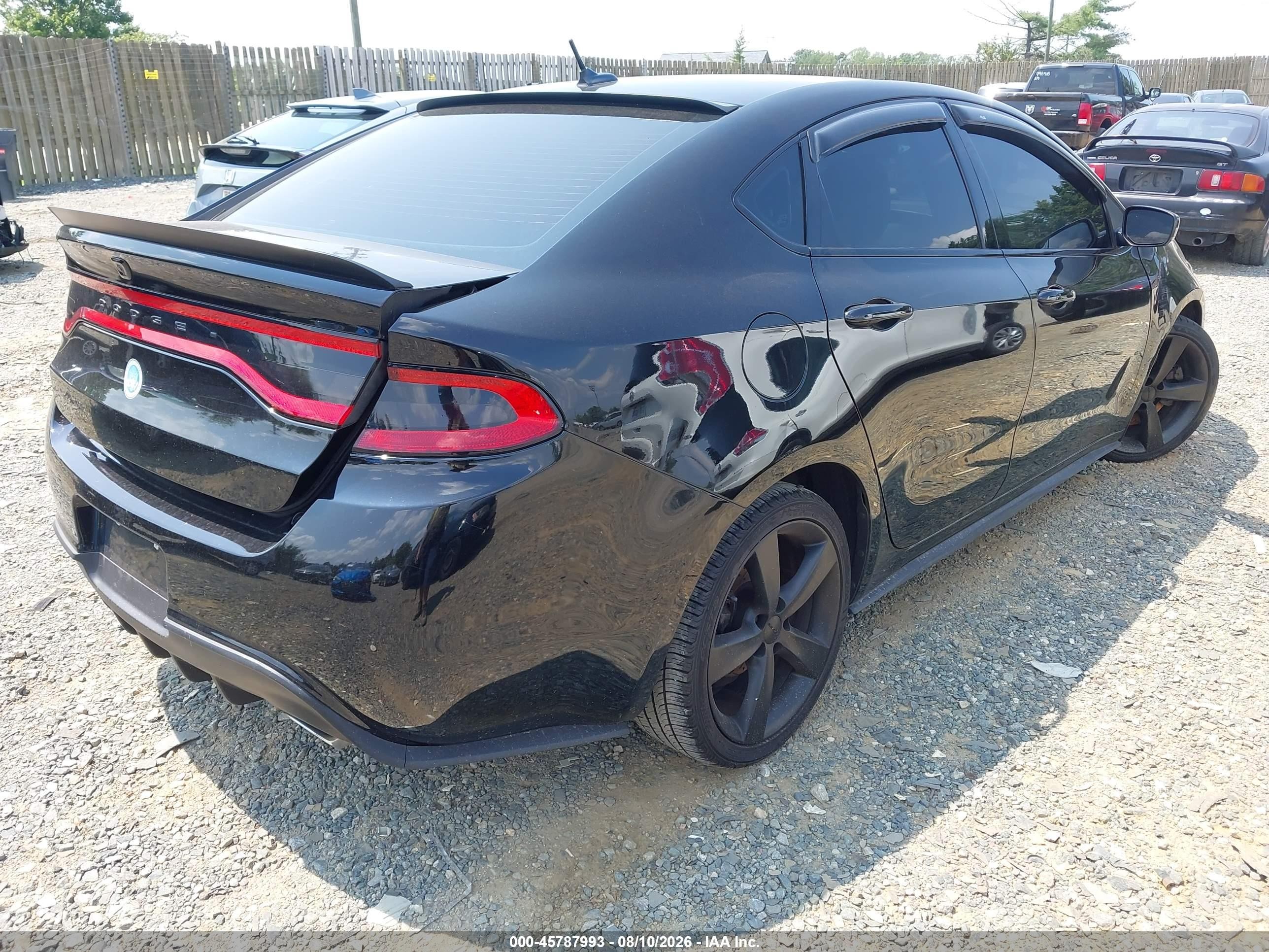 2014 Dodge Dart Gt Black vin: 1C3CDFEB2ED913524